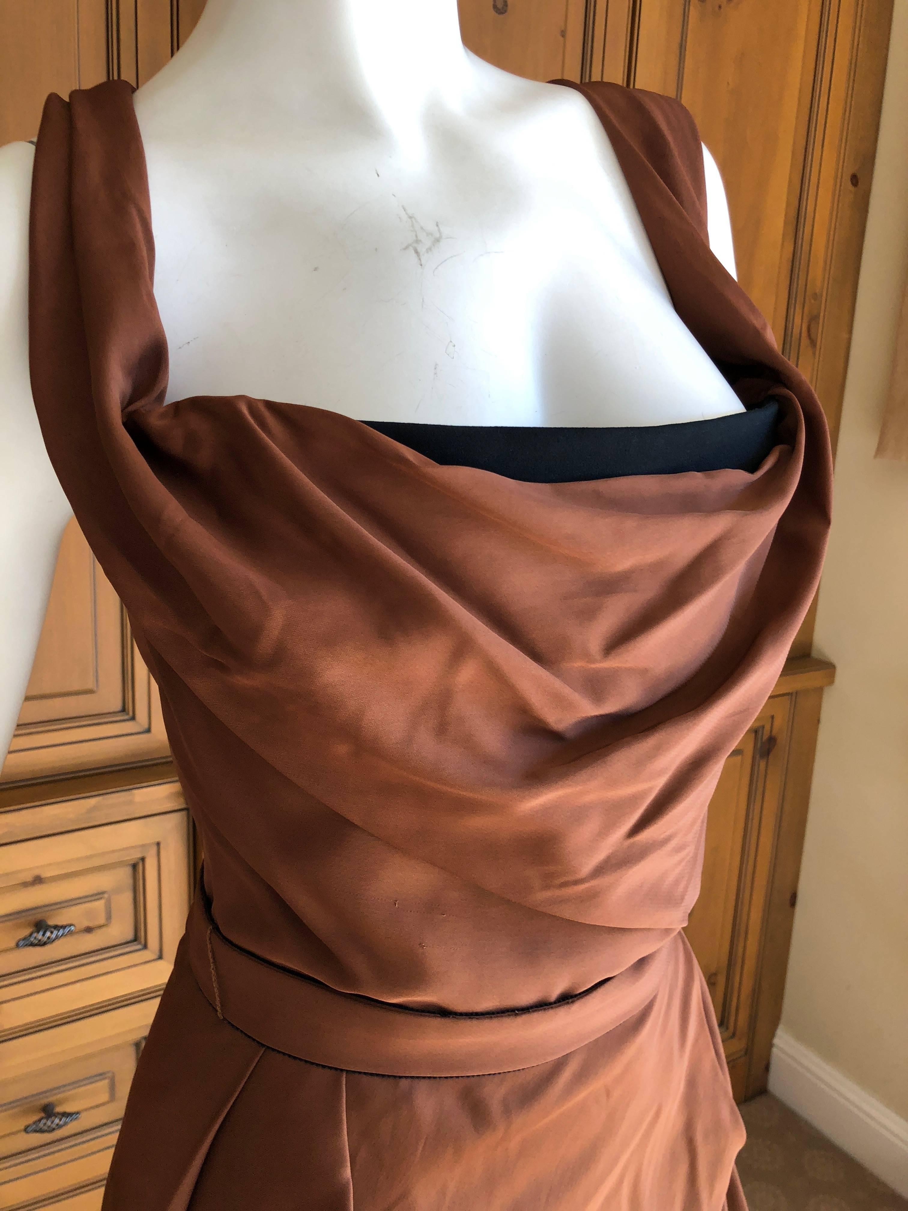 Brown Vivienne Westwood Red Label Copper Color Cocktail Dress with Built in Corset
