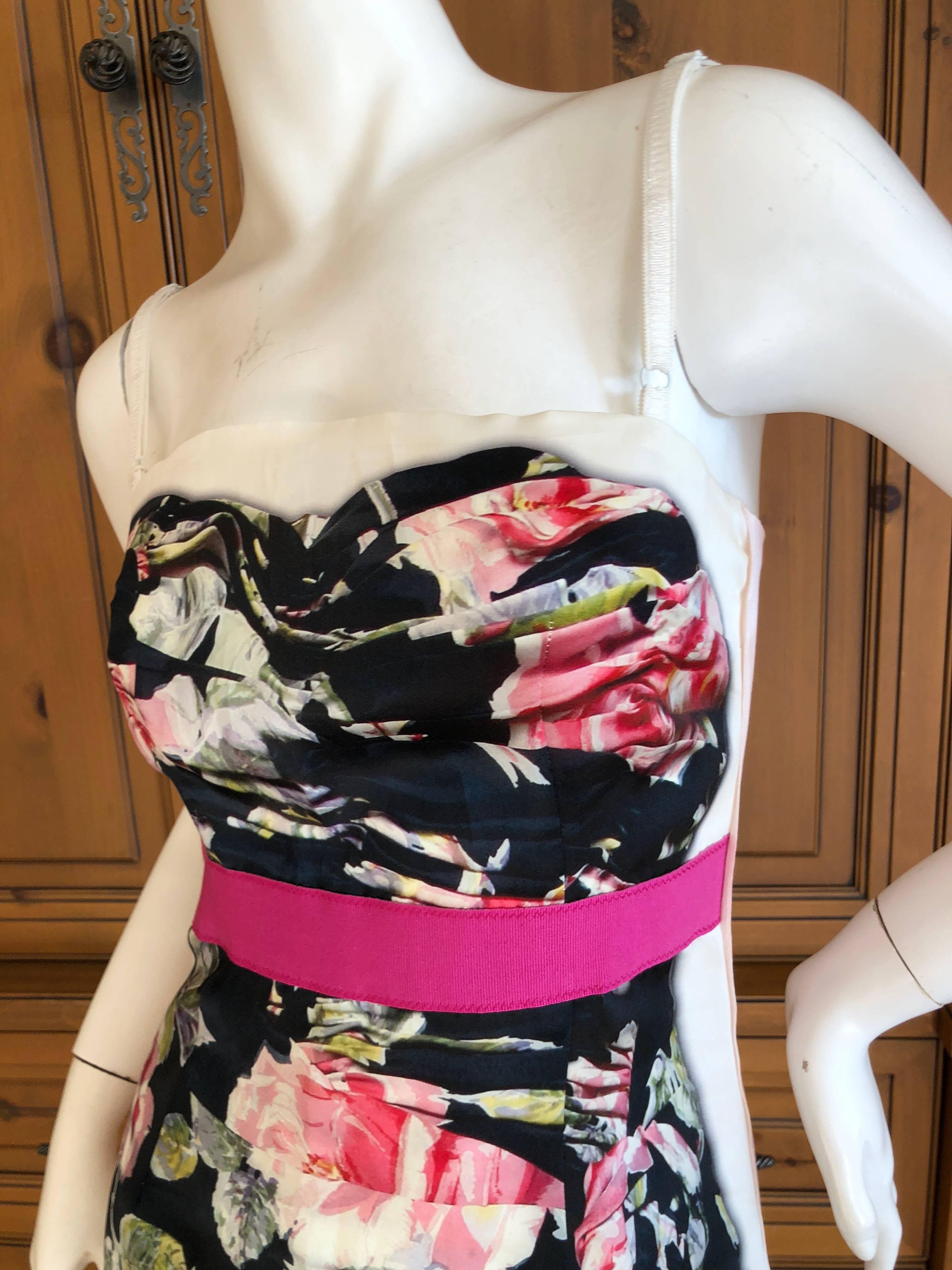 D&G by Dolce & Gabbana Sweet Floral Cocktail Dress New with Tags In New Condition For Sale In Cloverdale, CA