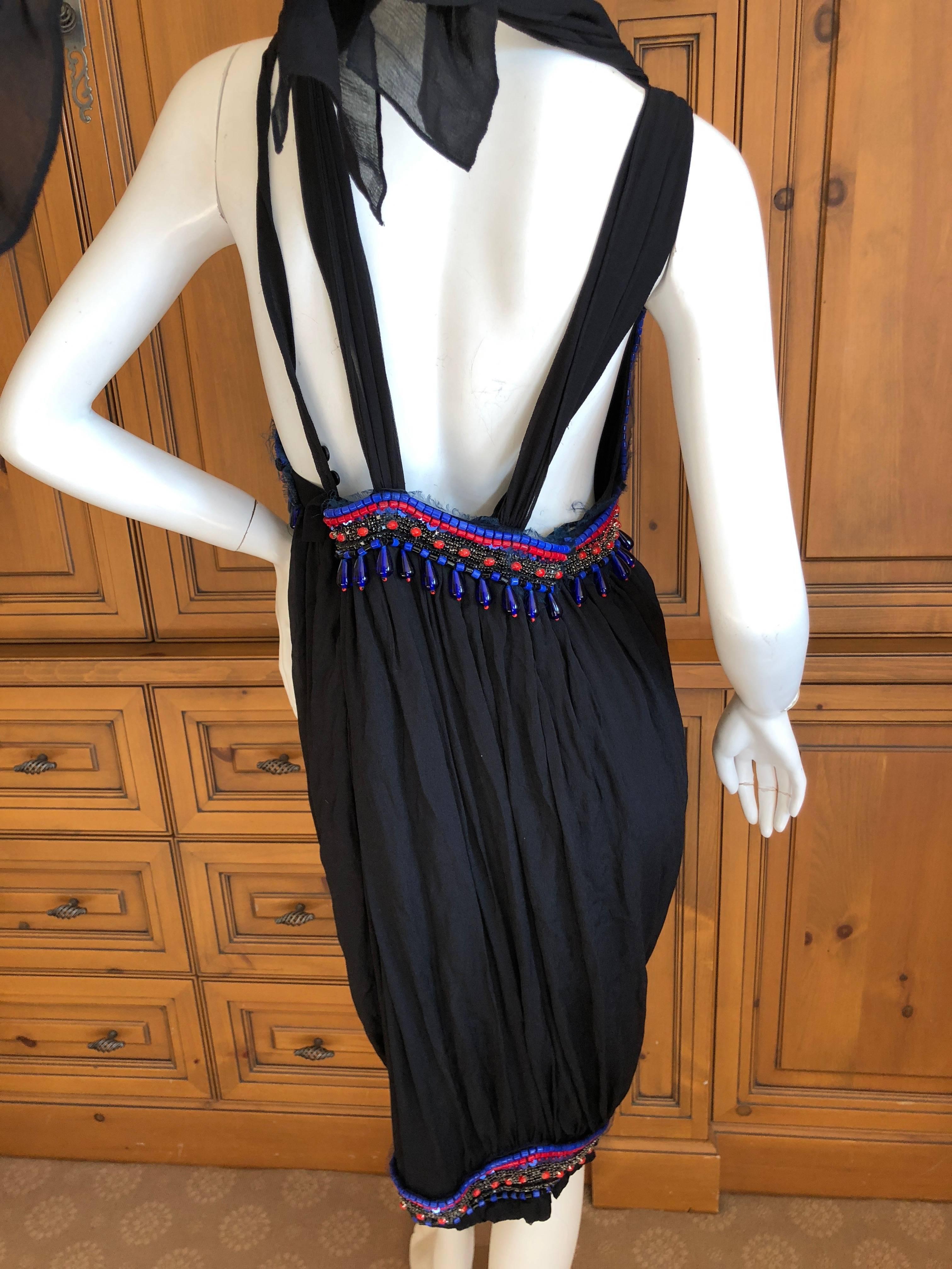 Yves Saint Laurent Tom Ford 2004 Maison Lesage Bead Embellished Cocktail Dress For Sale 3