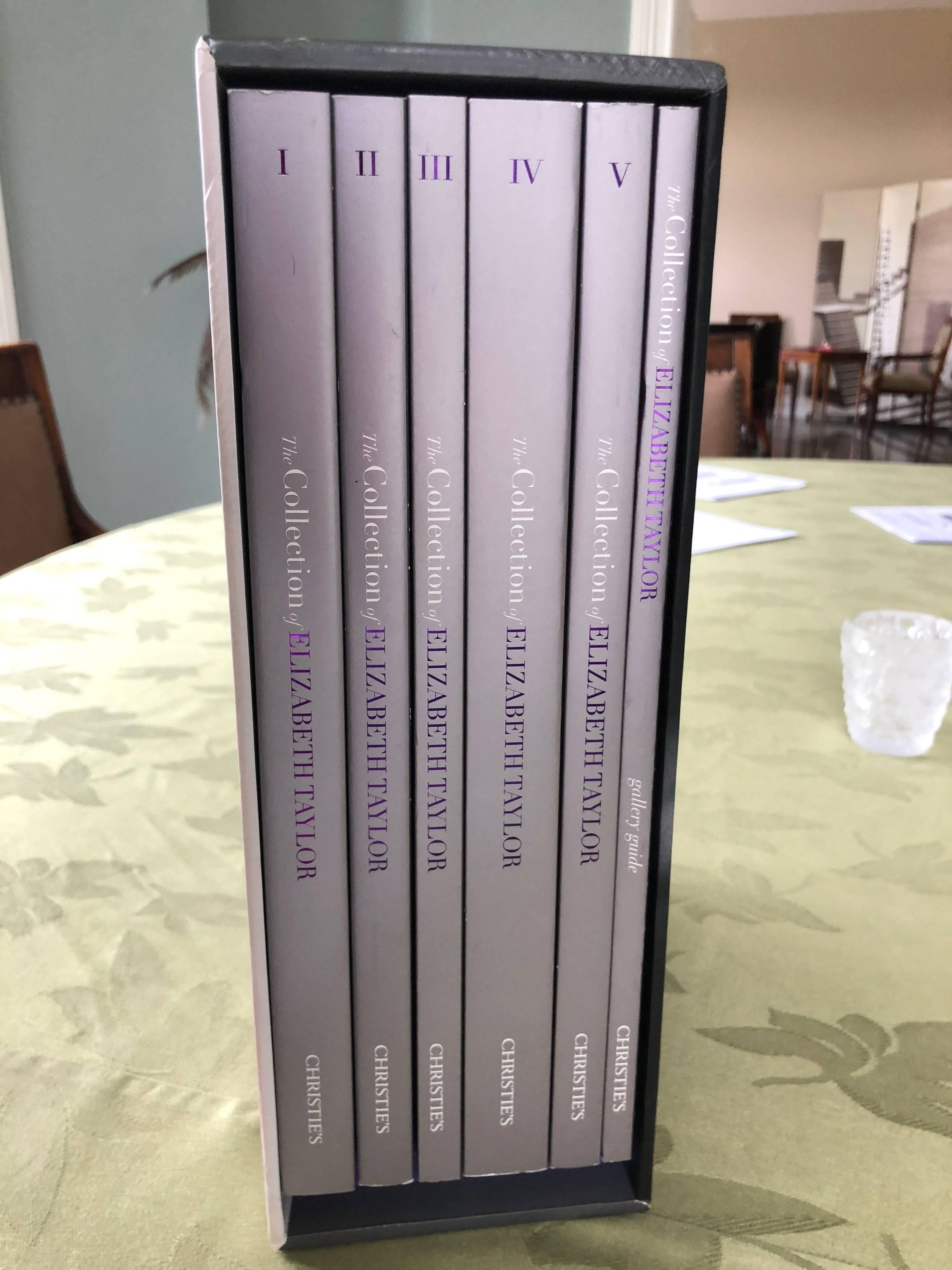 Elizabeth Taylor Christies Auction Catalogue Complete Six Book Box Set