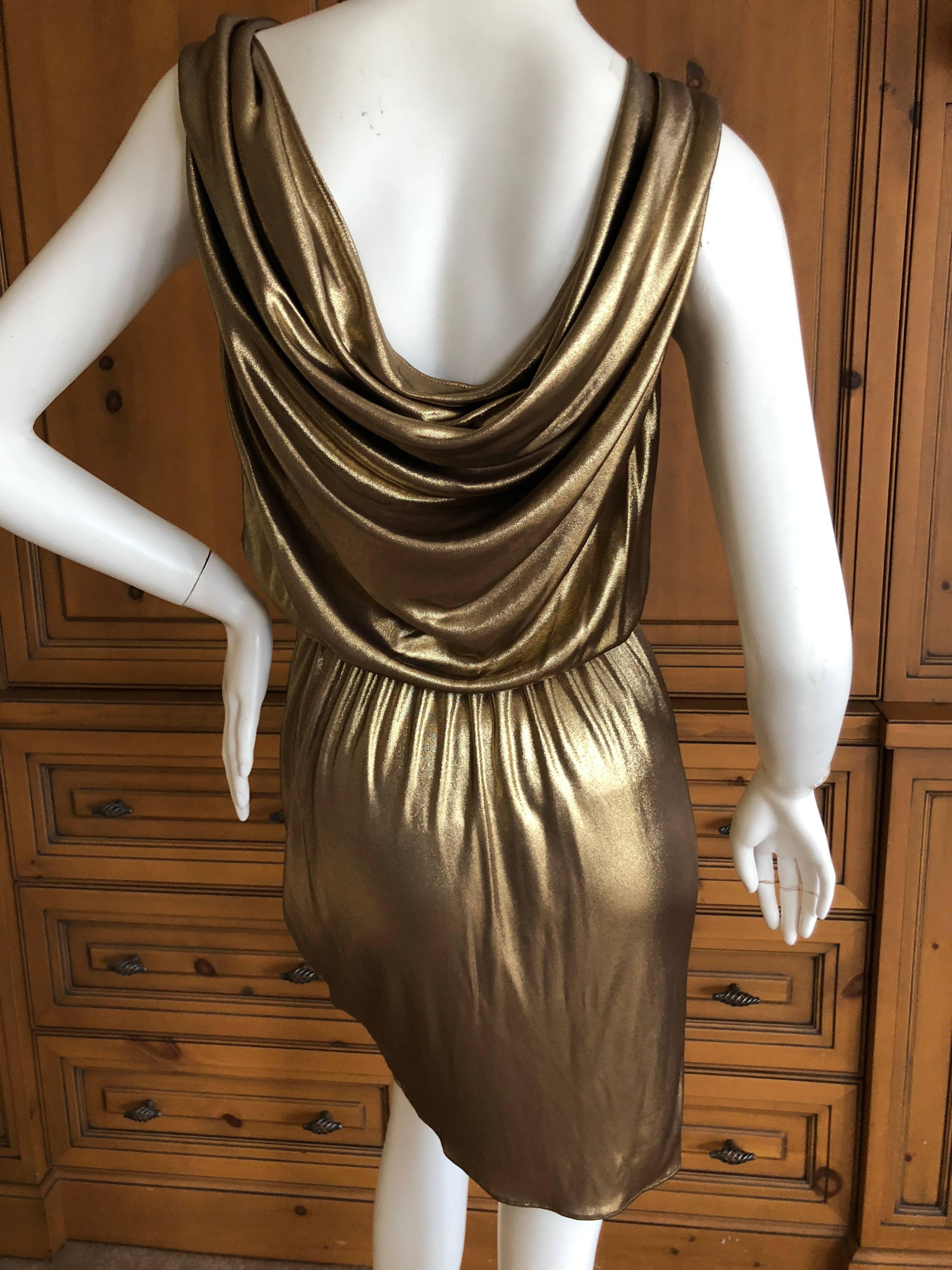 Moschino Cheap & Chic Vintage Liquid Gold Goddess Cocktail Dress.
Size 38
Bust 40