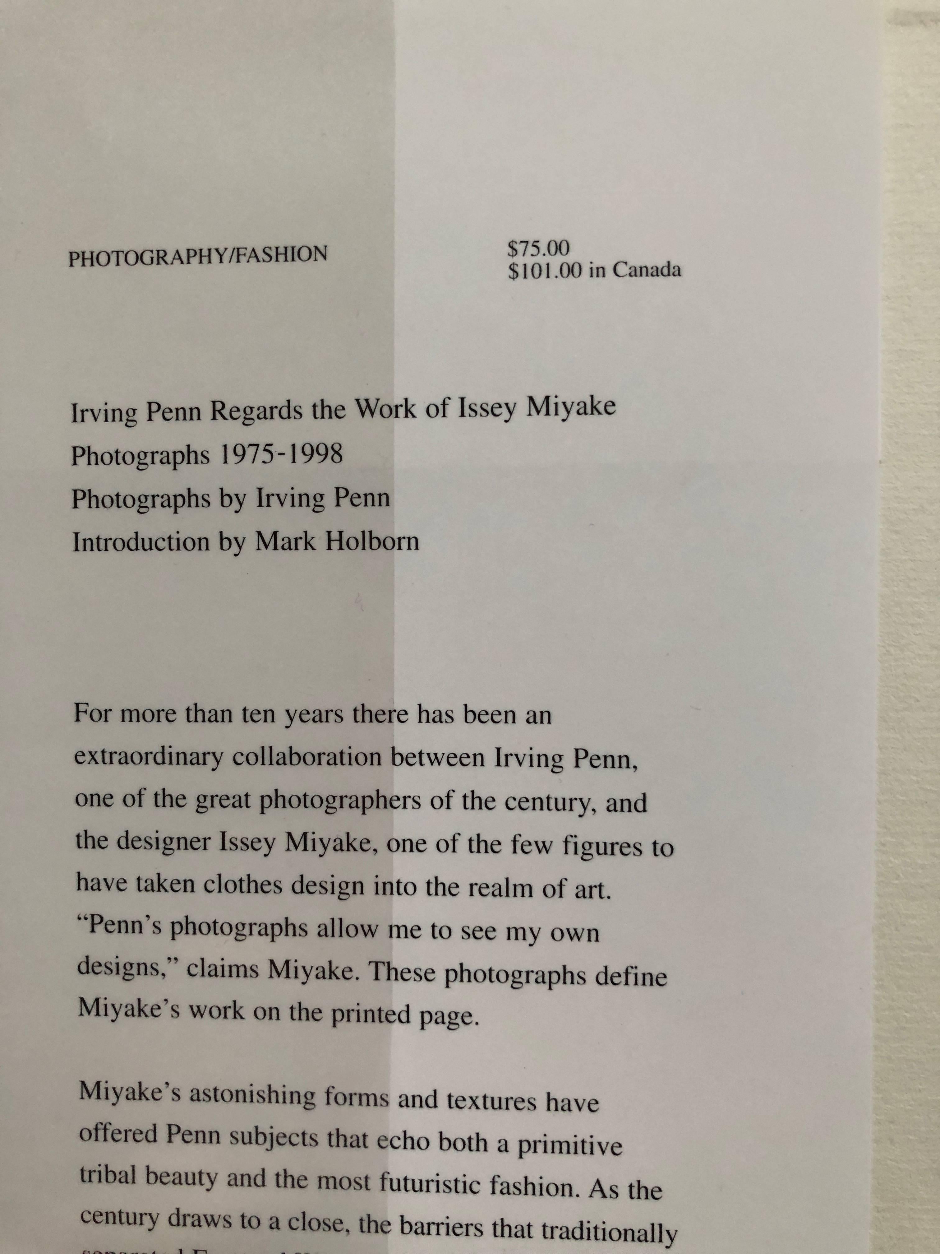 Irving Penn Regards the Work of Issey Miyake 1975 - 1998 Bullfinch Press Book 3
