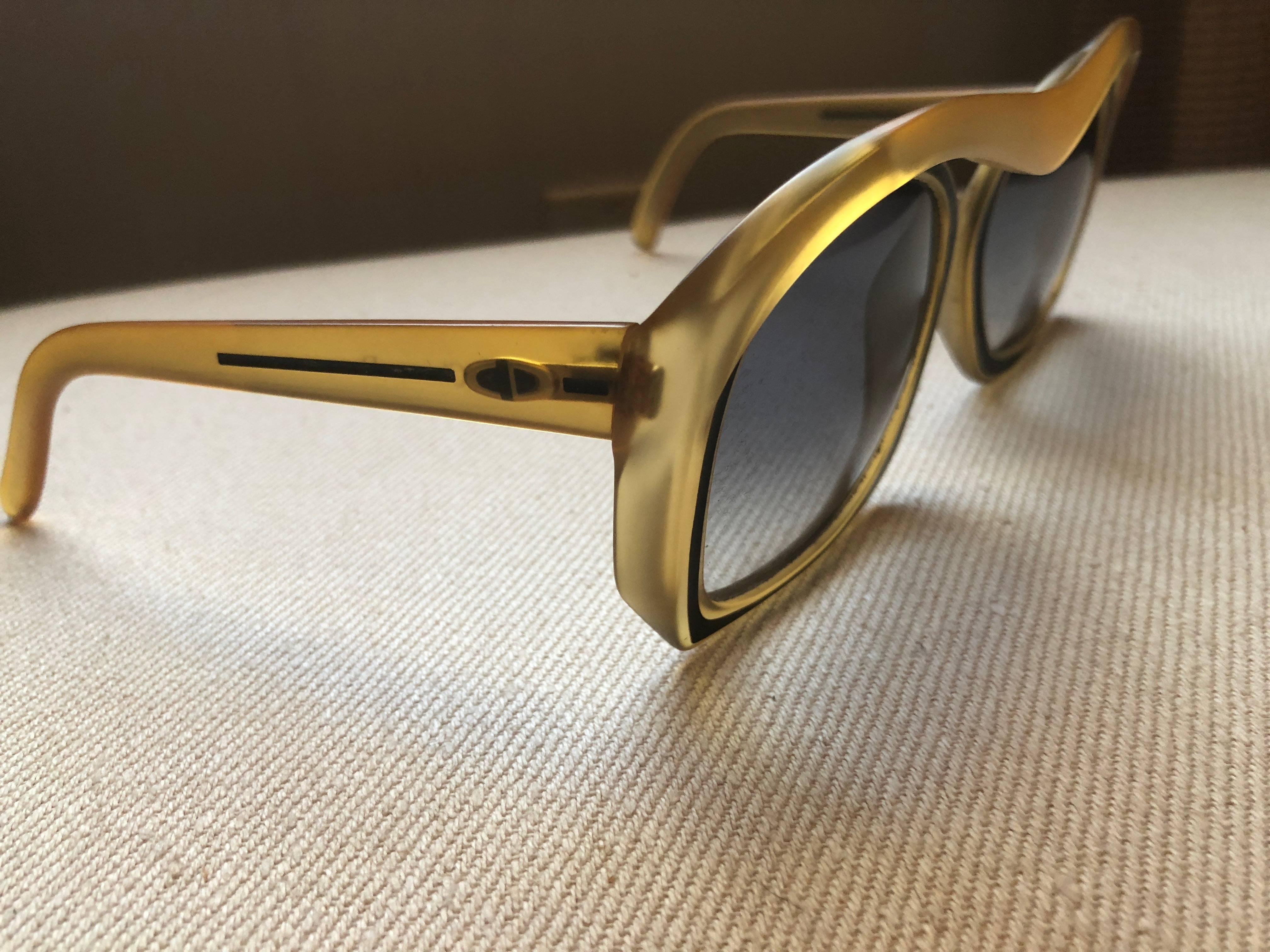 Women's or Men's Christian Dior Futuristic 70's Vintage Oversize Sunglasses Style #2043-70 For Sale