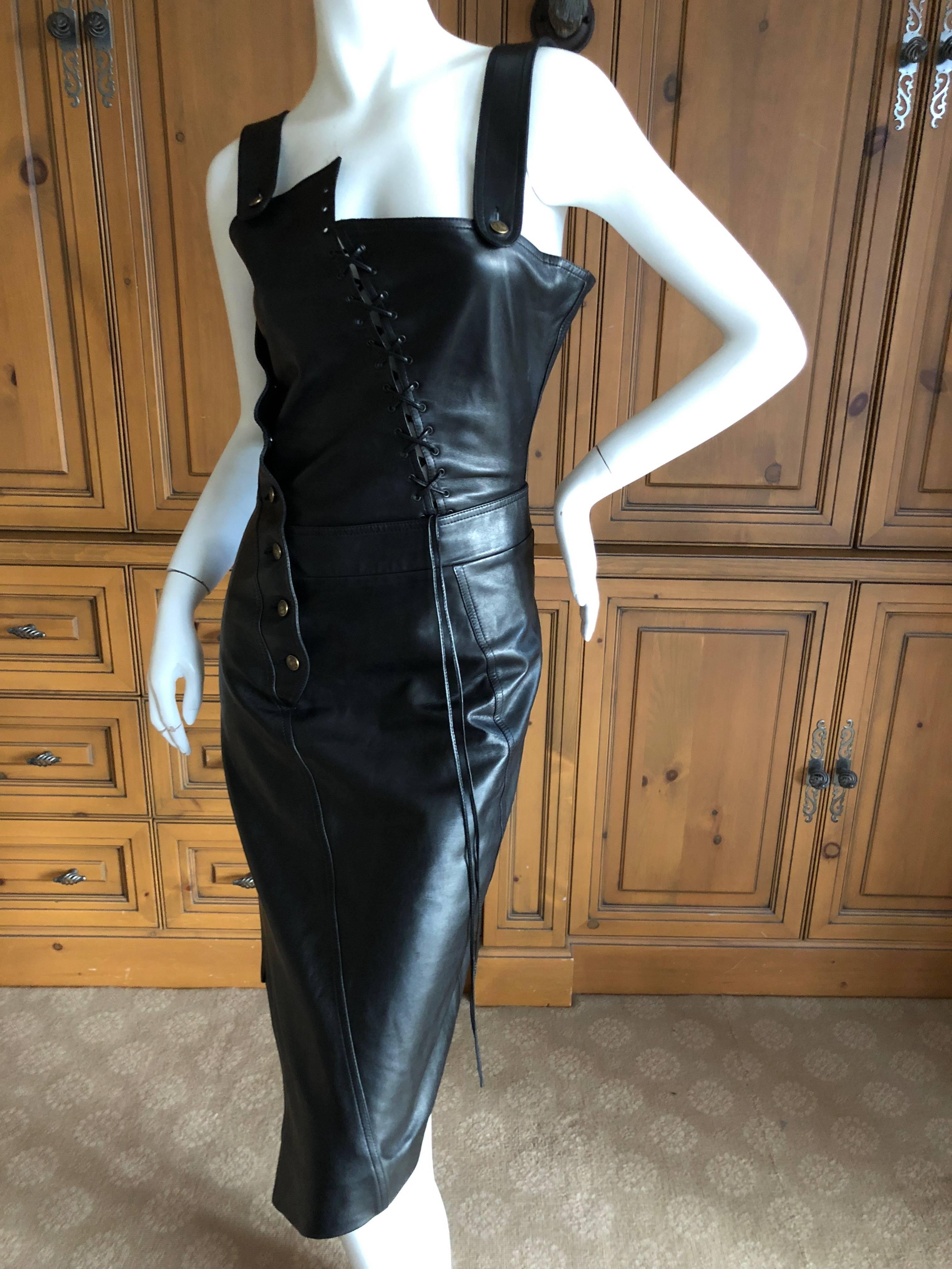goth leather dress