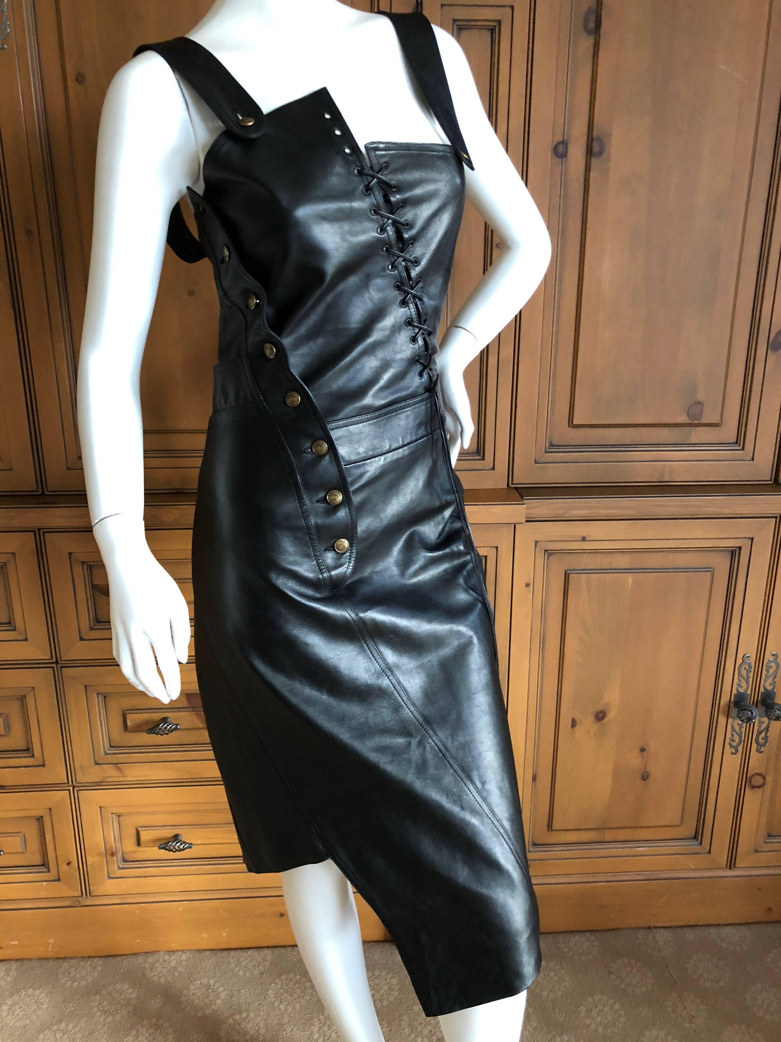 christian dior leather dress