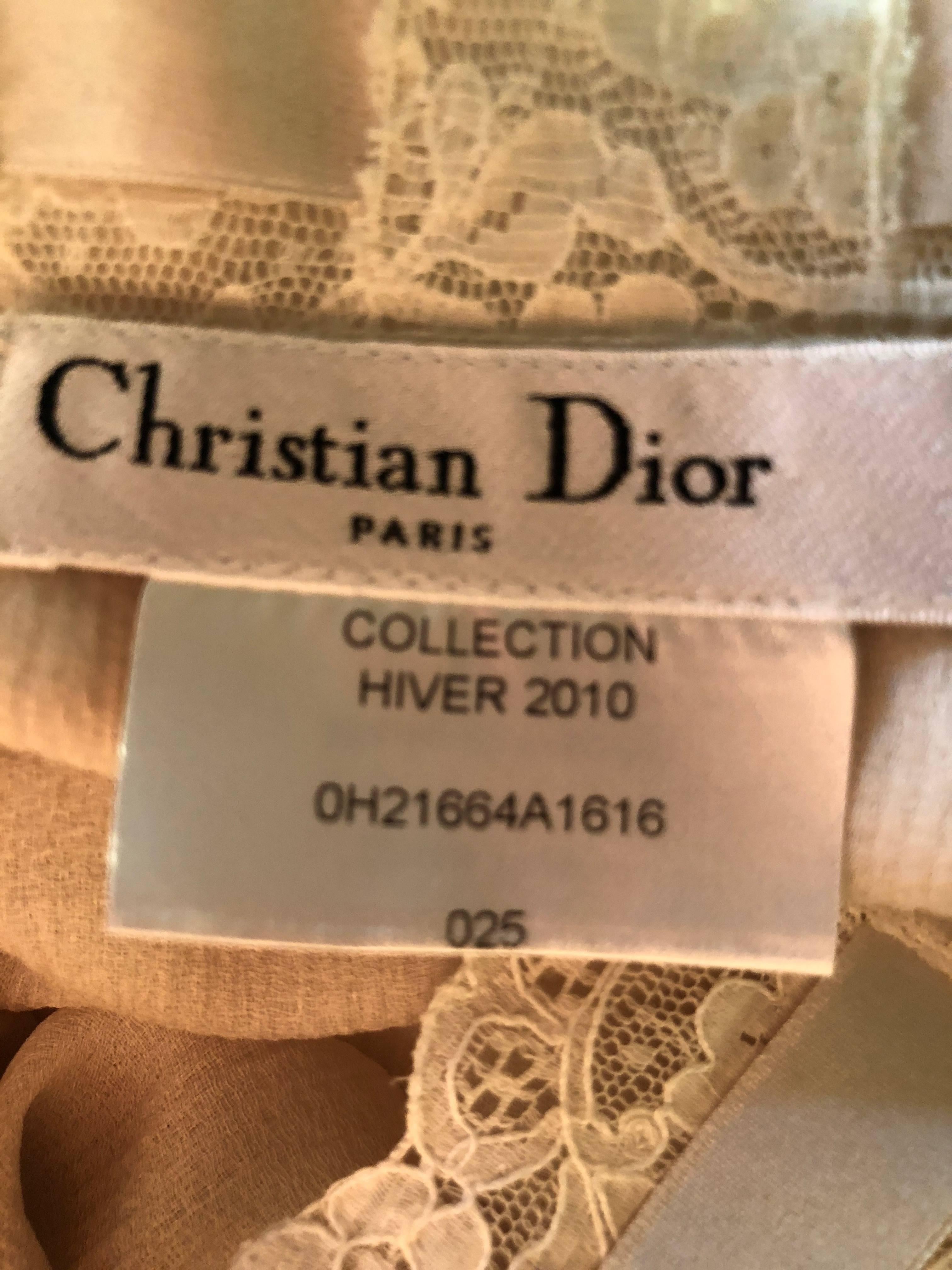 Christian Dior by John Galliano Silk Chiffon Evening Dress Leather Straps, 2010 5