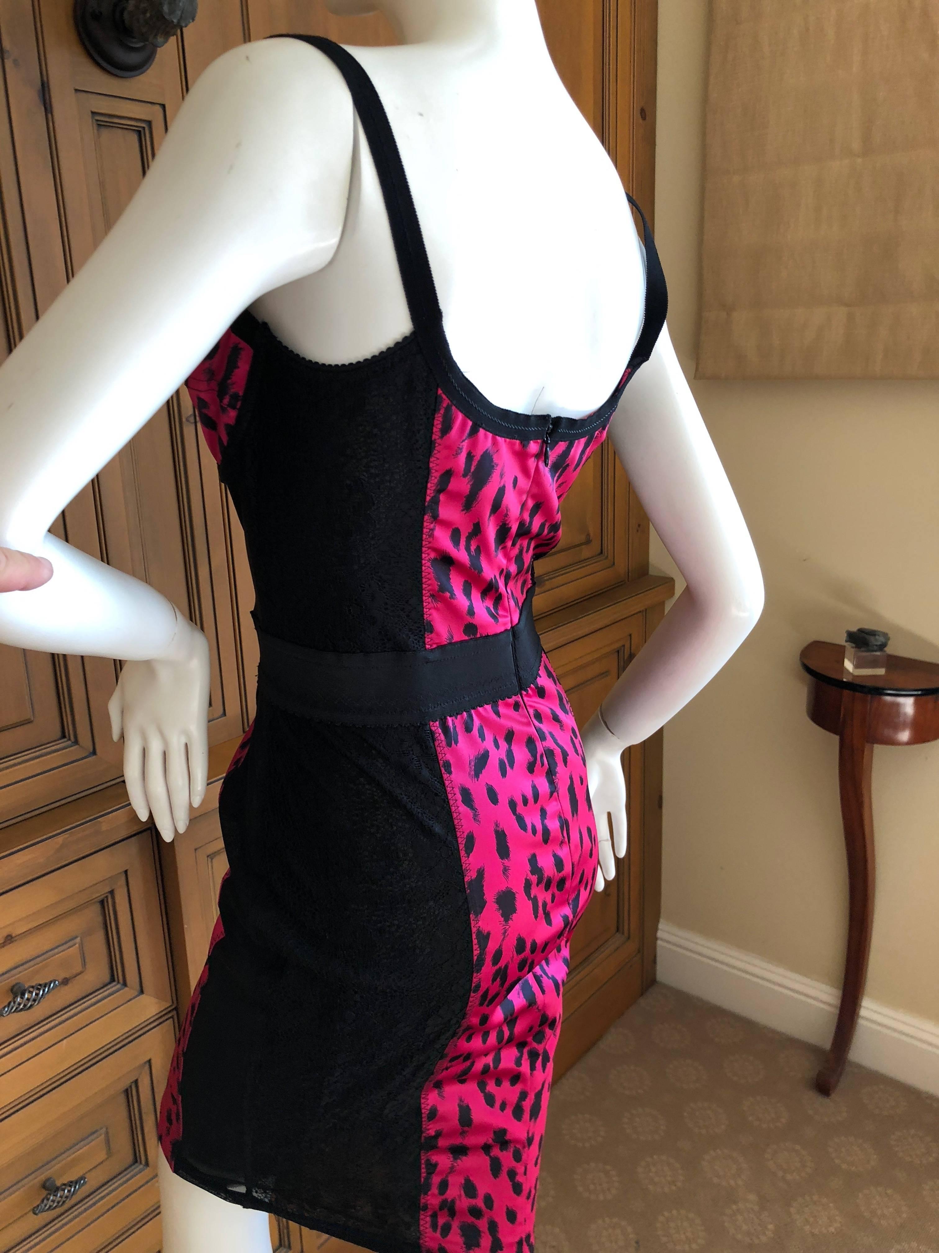 D&G Dolce & Gabanna Leopard Print Dress  For Sale 1