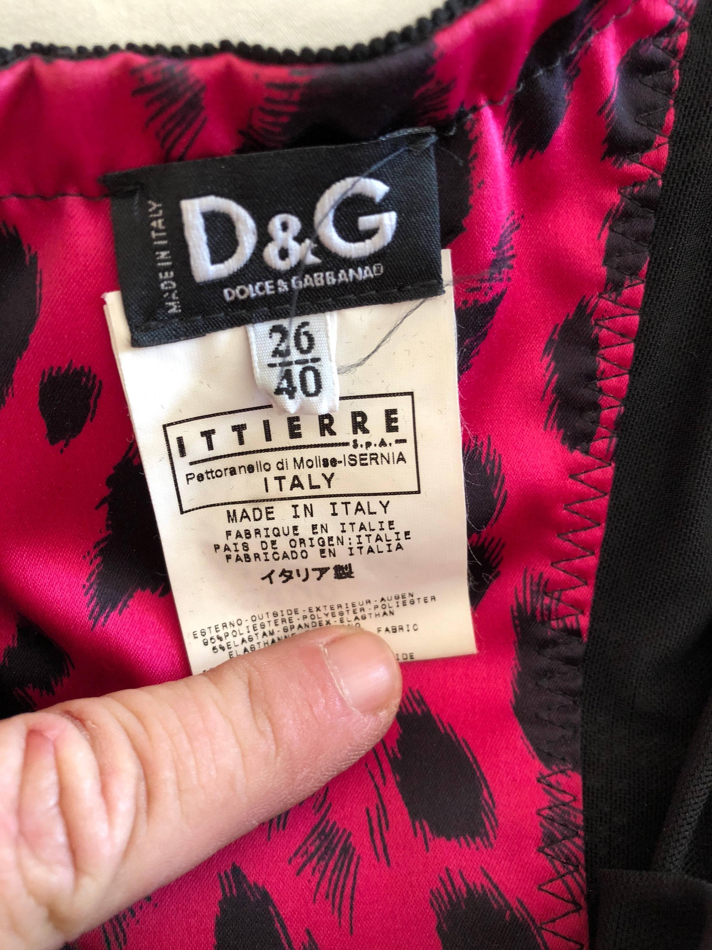 D&G Dolce & Gabanna Leopard Print Dress  For Sale 2