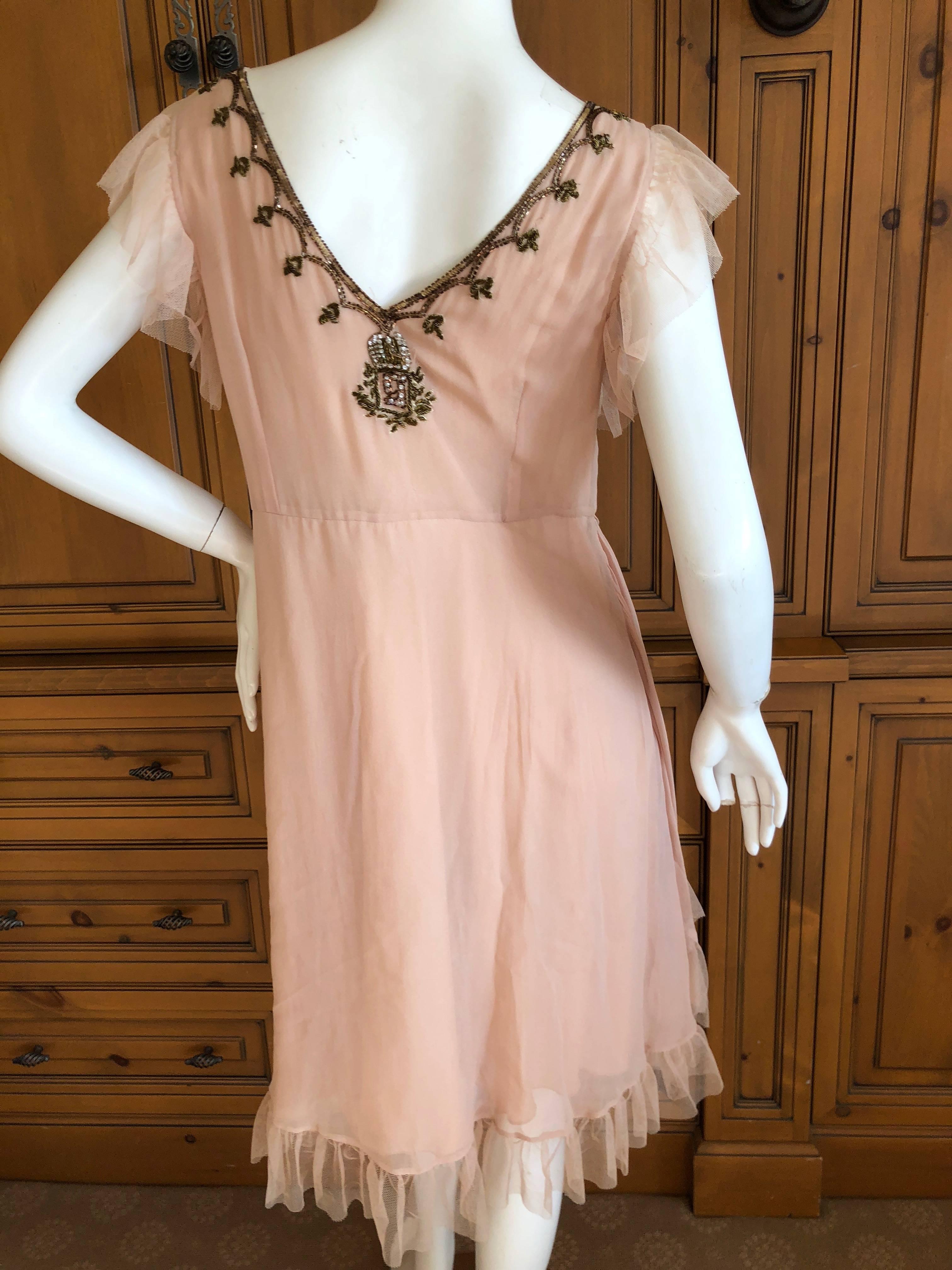 John Galliano Vintage Embellished Draped Cocktail Dress New With Tags 2