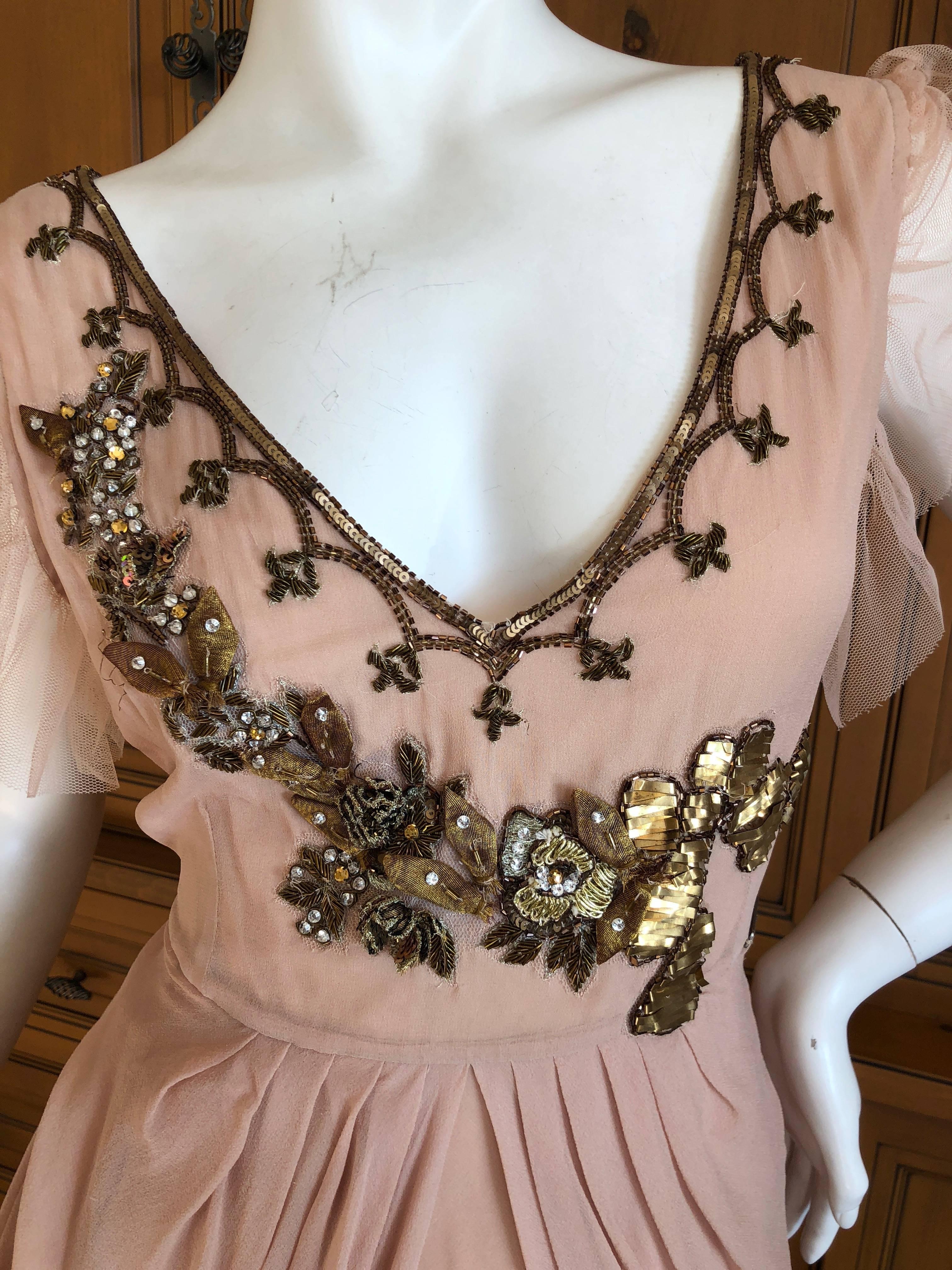 John Galliano Vintage Embellished Draped Cocktail Dress New With Tags In New Condition In Cloverdale, CA