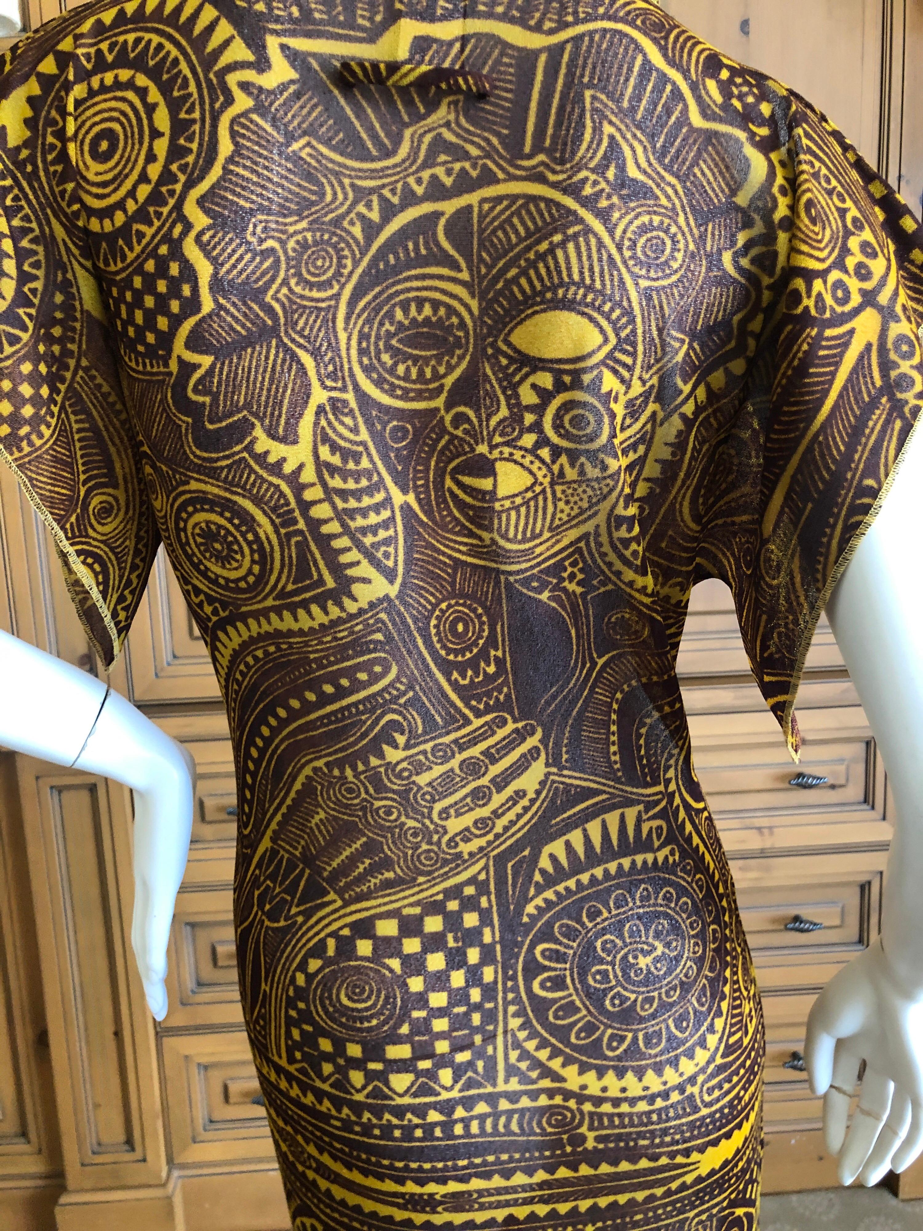 Jean Paul Gaultier Soleil Maori Tattoo Print Dress.
Size Small
Bust 34
