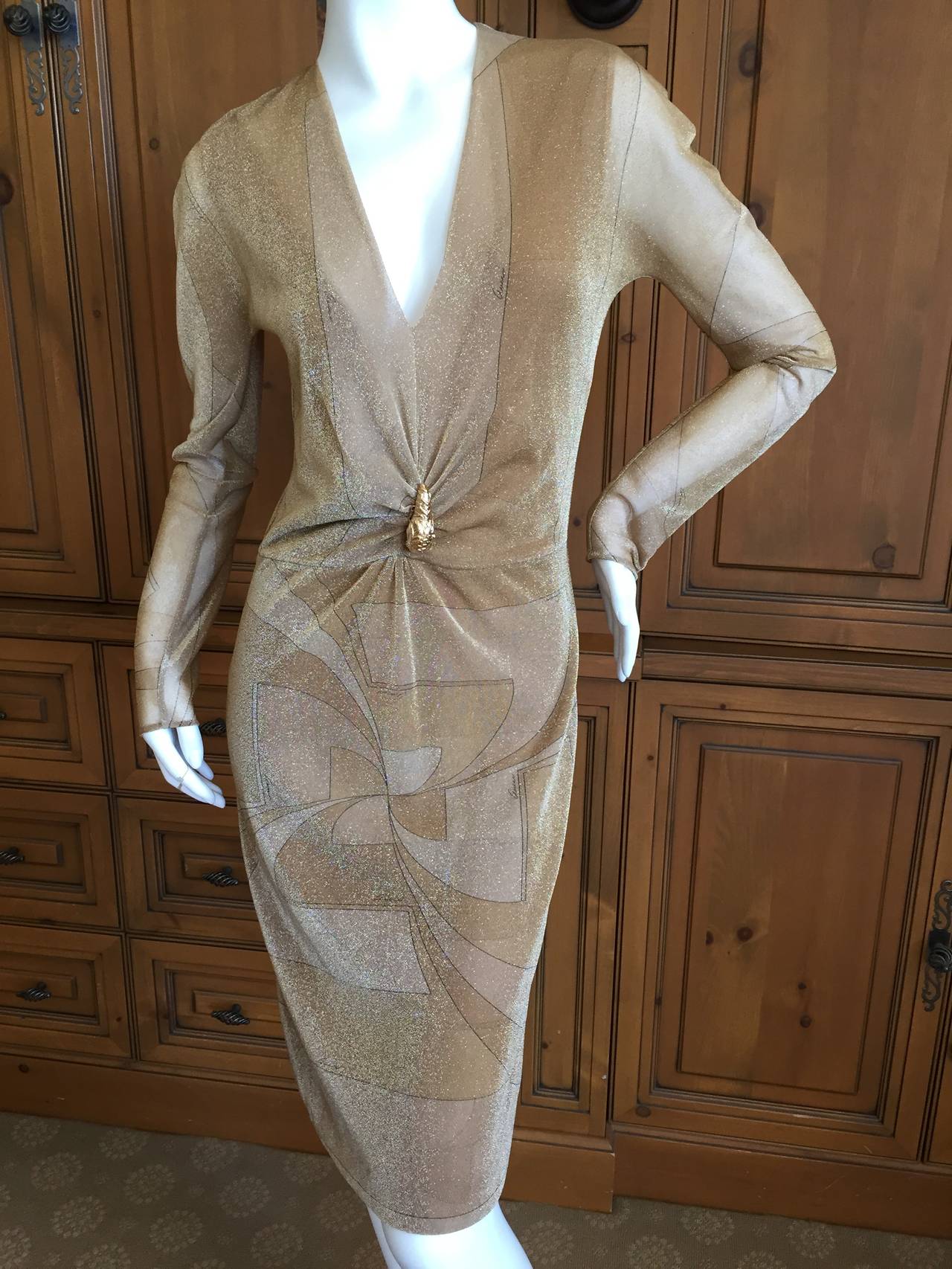 Gucci by Tom Ford Gold Dress 1