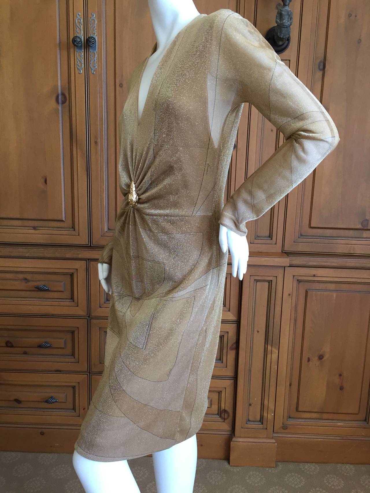 Gucci by Tom Ford Gold Dress 2