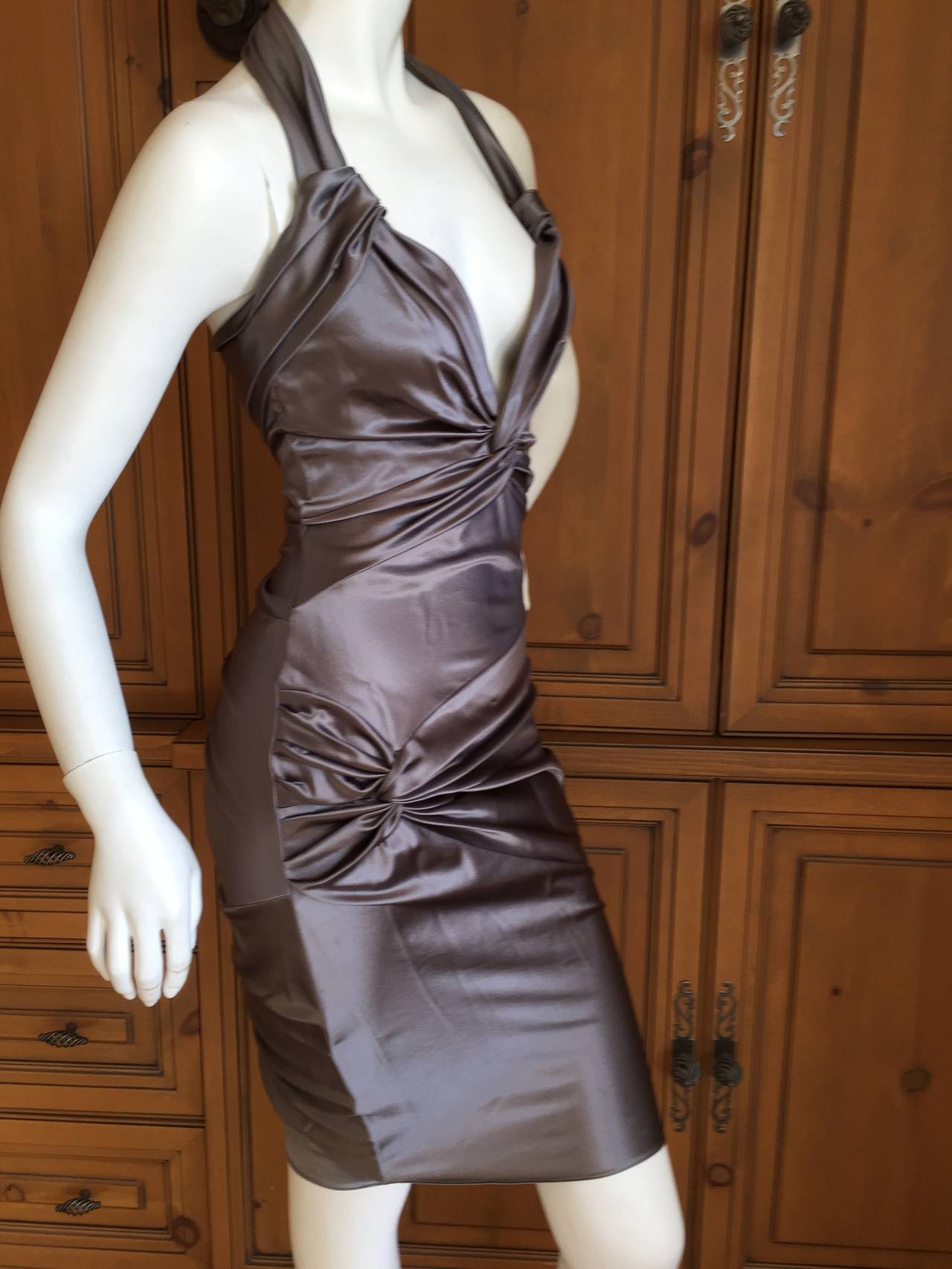 Christian Dior by John Galliano Divine Gray Cocktail Dress In Excellent Condition In Cloverdale, CA
