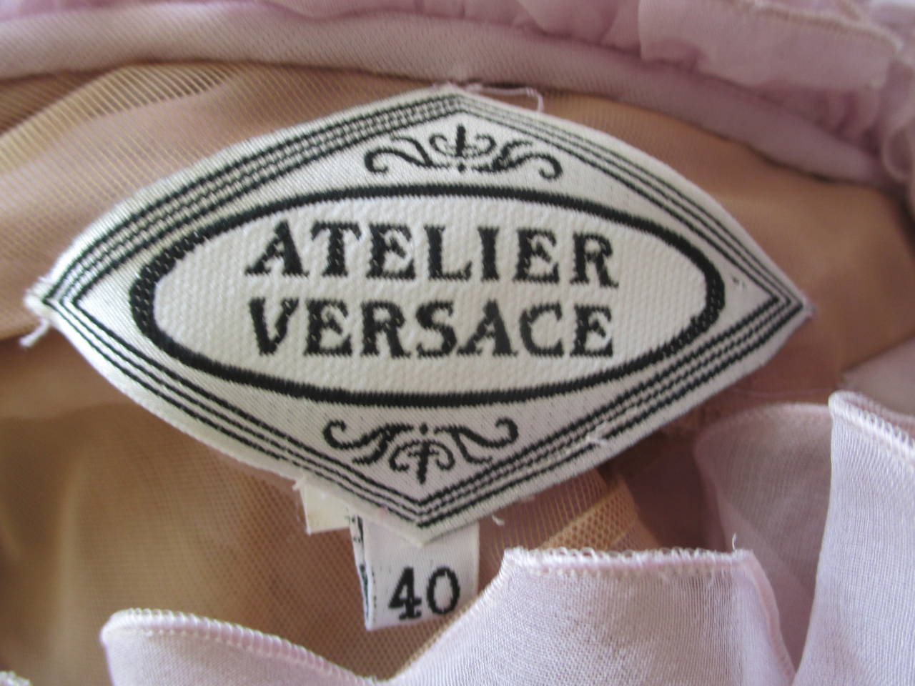 Atelier Versace Vintage Lavender Ruffled Backless Dress 1