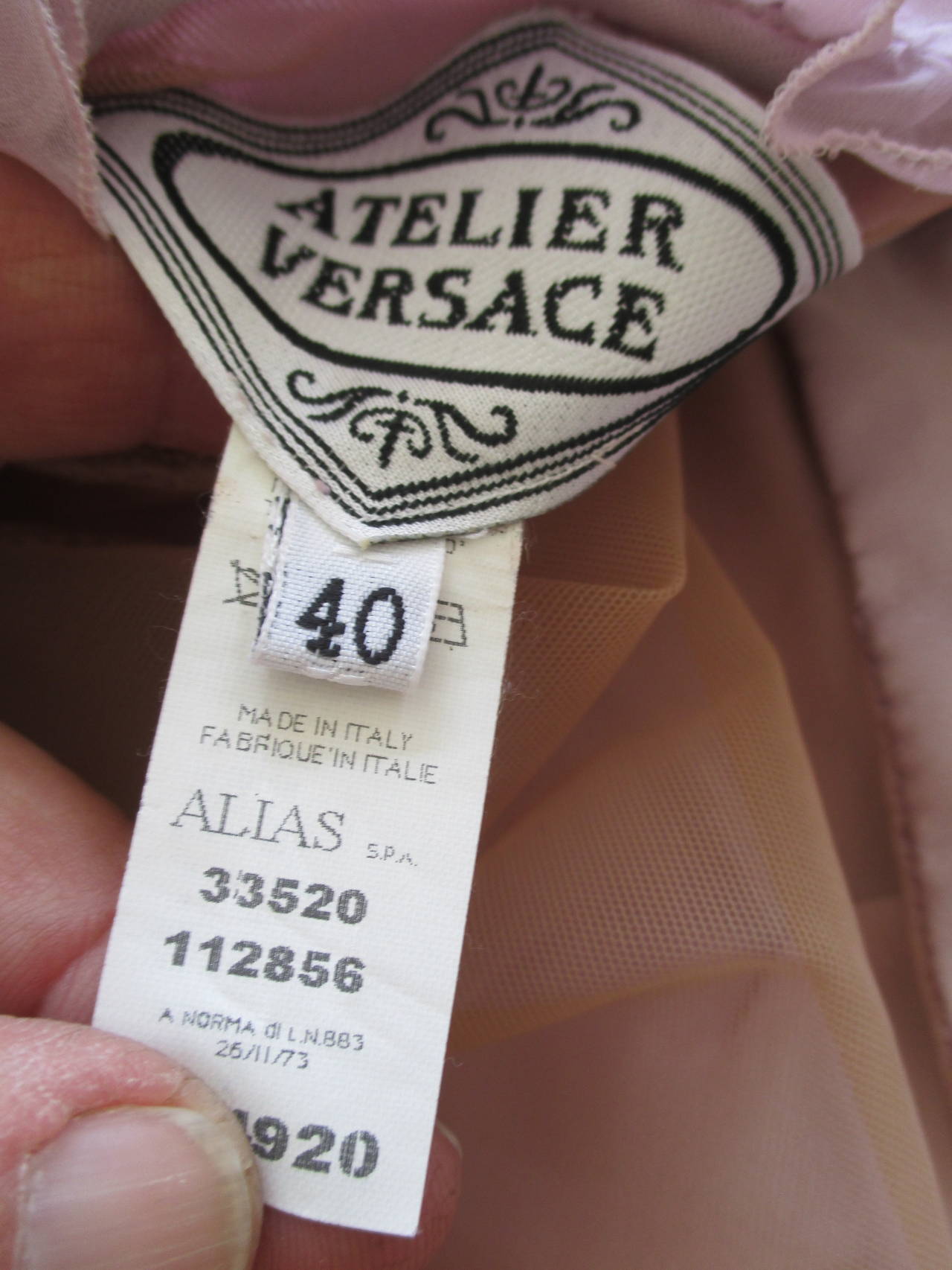 Atelier Versace Vintage Lavender Ruffled Backless Dress 3