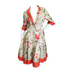 Oscar de la Renta Vintage Silk Floral Dress