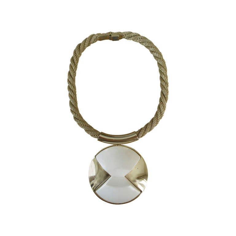 Lanvin 1970's Oversize Modernist Necklace