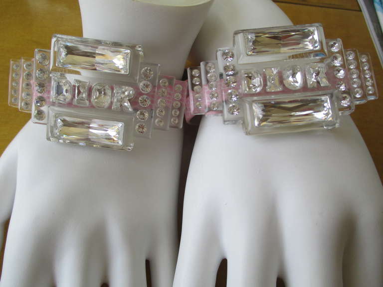 Women's Christian Dior Pair of Crystal 