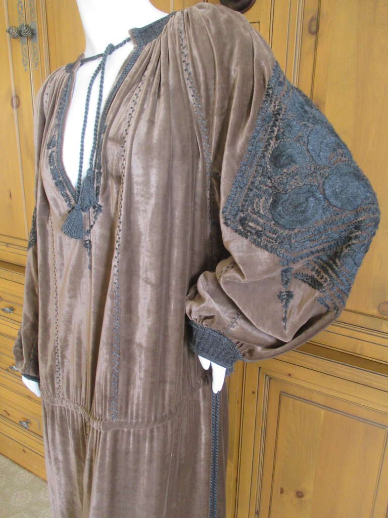Jean Paul Gaultier Folkloric Embroidered Caftan Dress