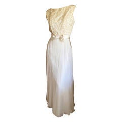 Retro Emma Domb Ivory Sequin Dress ; Deadstock