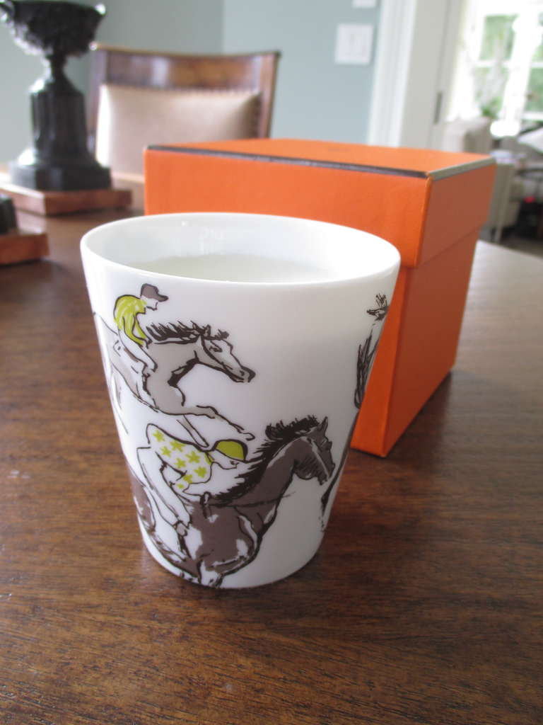 Hermes Limited Edition Porcelain Equestrian Candle New in Box at 1stDibs
