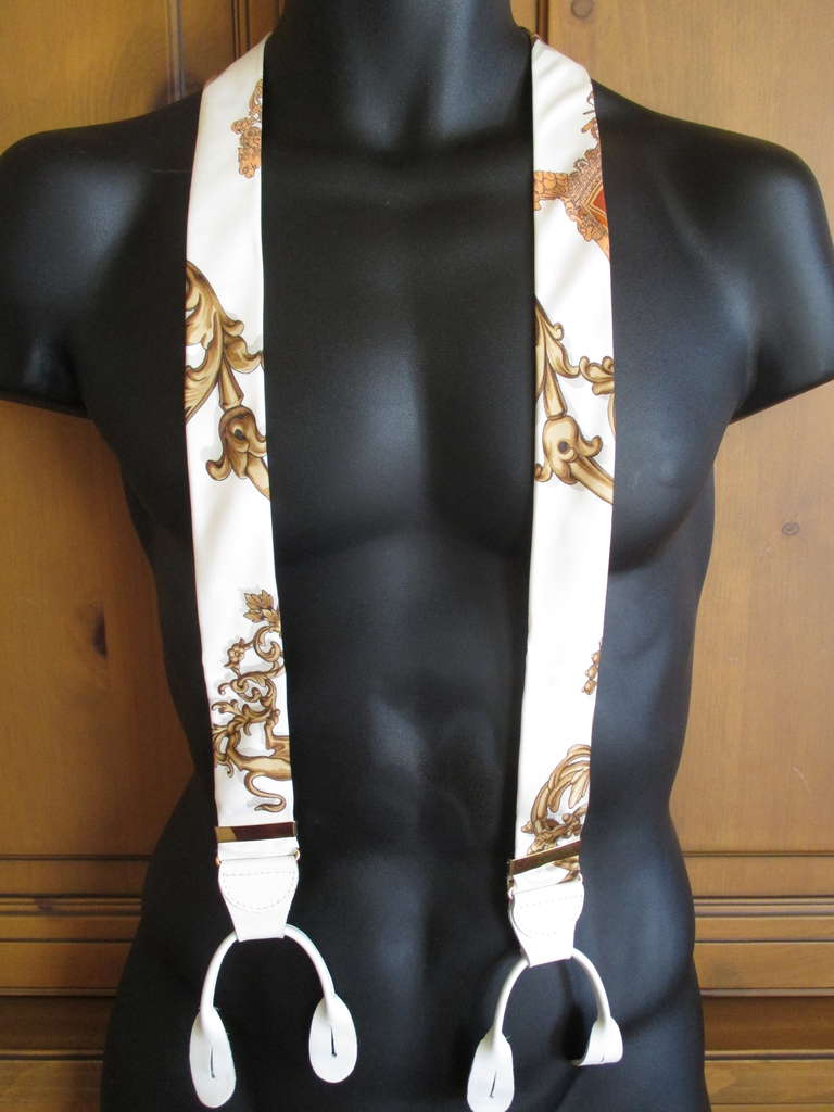 Women's or Men's Hermes silk suspenders