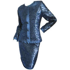 Yves Saint Laurent Three Piece Sequin Evening Suit