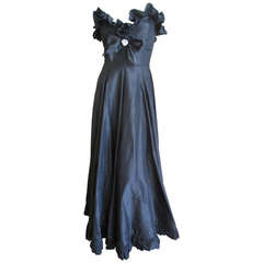 Oscar de la Renta  Stunning Vintage Strapless Silk Taffeta Dress