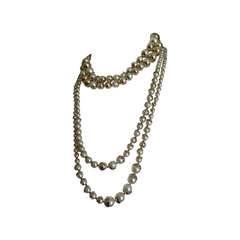 Christian Dior 1960's Gold and Pearl Statement Necklace