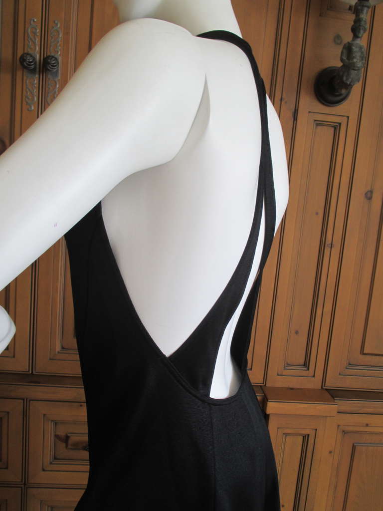 Women's Chado Ralph Rucci Sexy Back Zip Front Little Black Dress