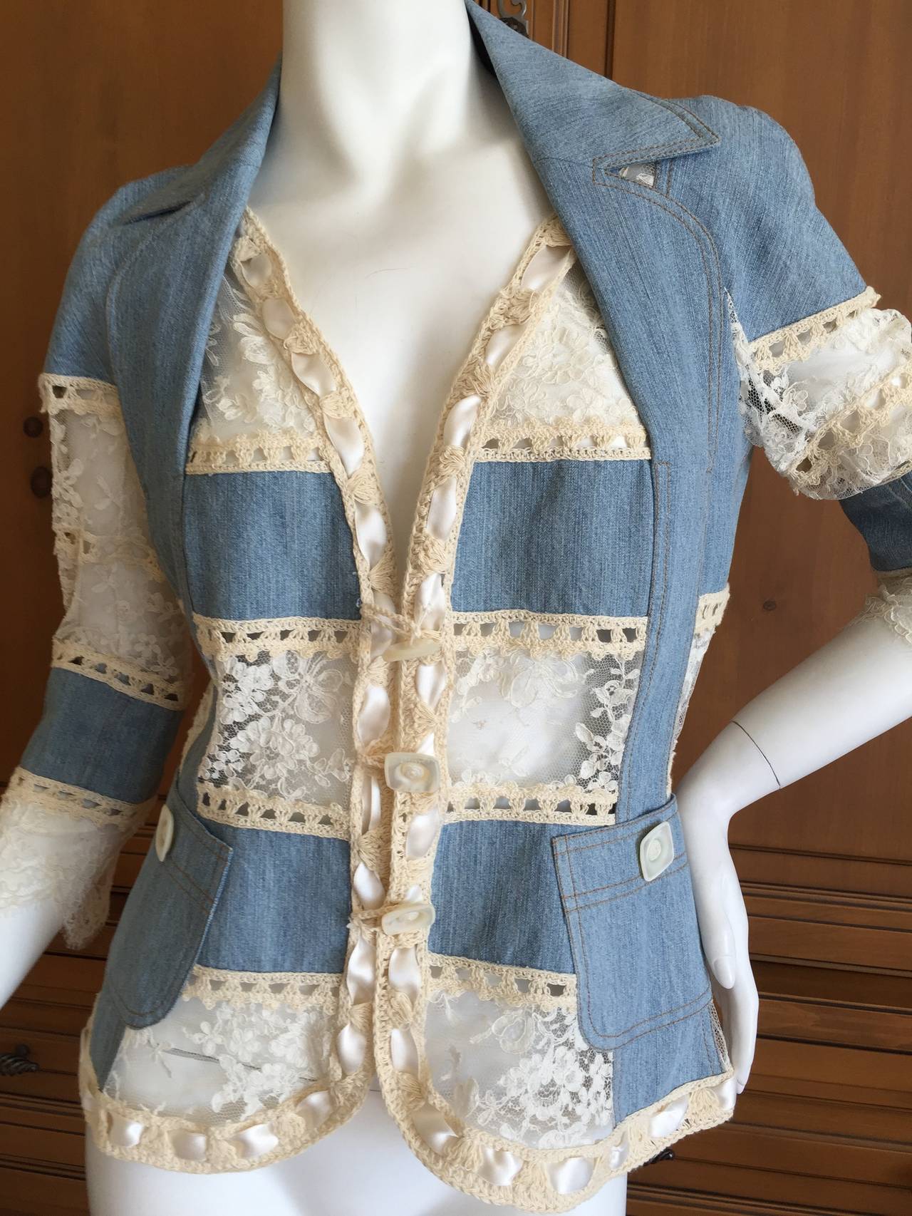 Women's Christian Dior by John Galliano  Denim & Lace 