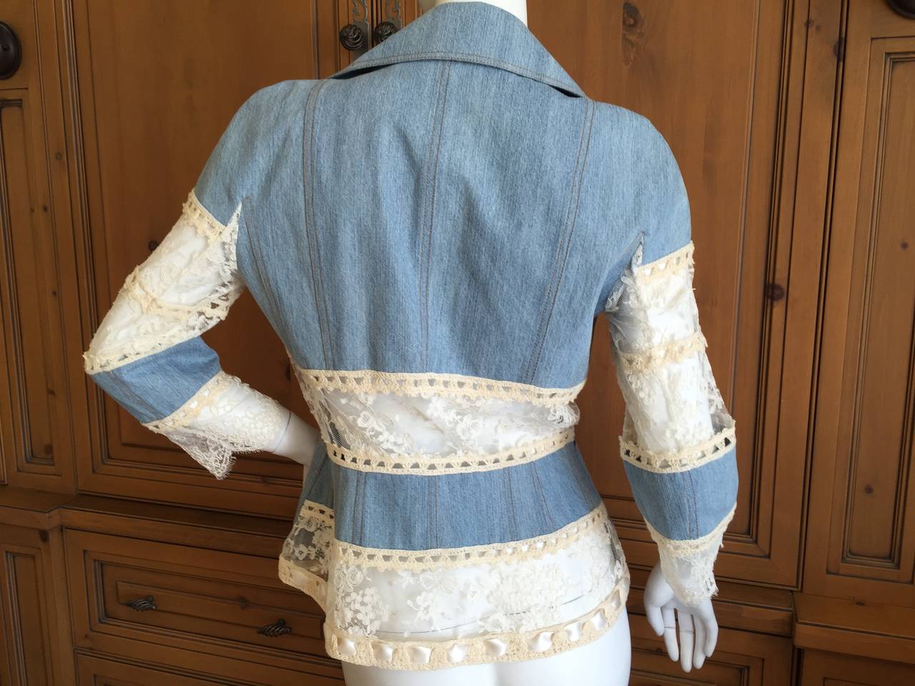 denim and lace jacket