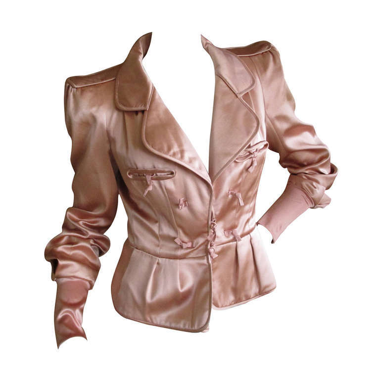 YSL by Tom Ford Fall 2004 Pagoda Shoulder Jacket For Sale
