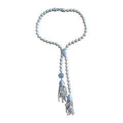 Gianni Versace Vintage Pearl Tassel Necklace