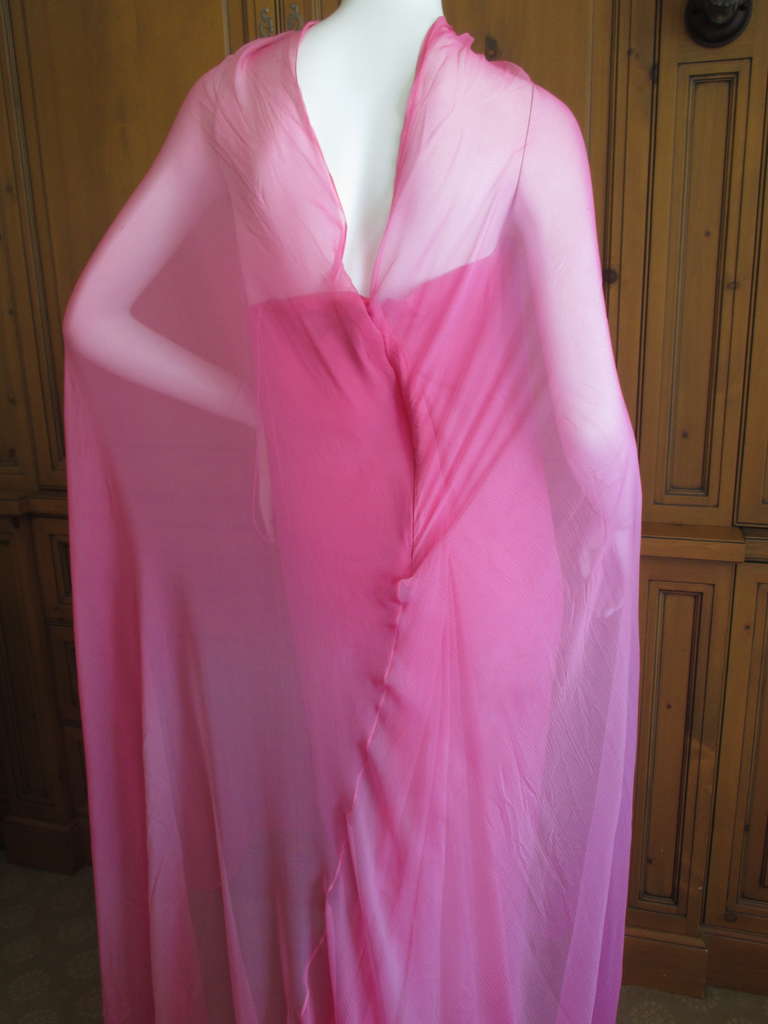 Chado Ralph Rucci Pink Ombre Strapless Dress with Interior Corset 2