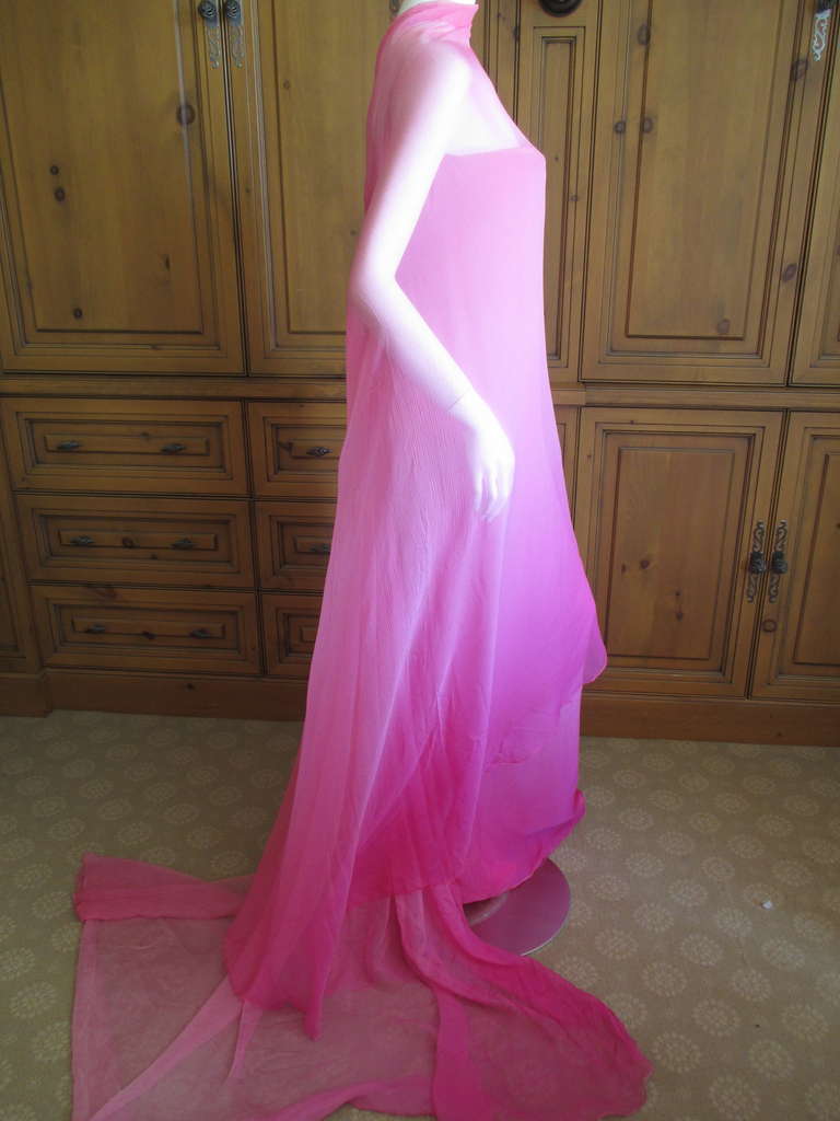 Chado Ralph Rucci Pink Ombre Strapless Dress with Interior Corset 3