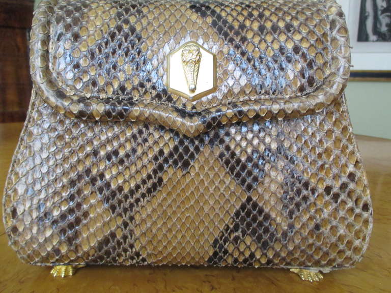 Barry Kieselstei​n-Cord Ultra Rare Snakeskin Trophy Bag 1991 In Excellent Condition In Cloverdale, CA