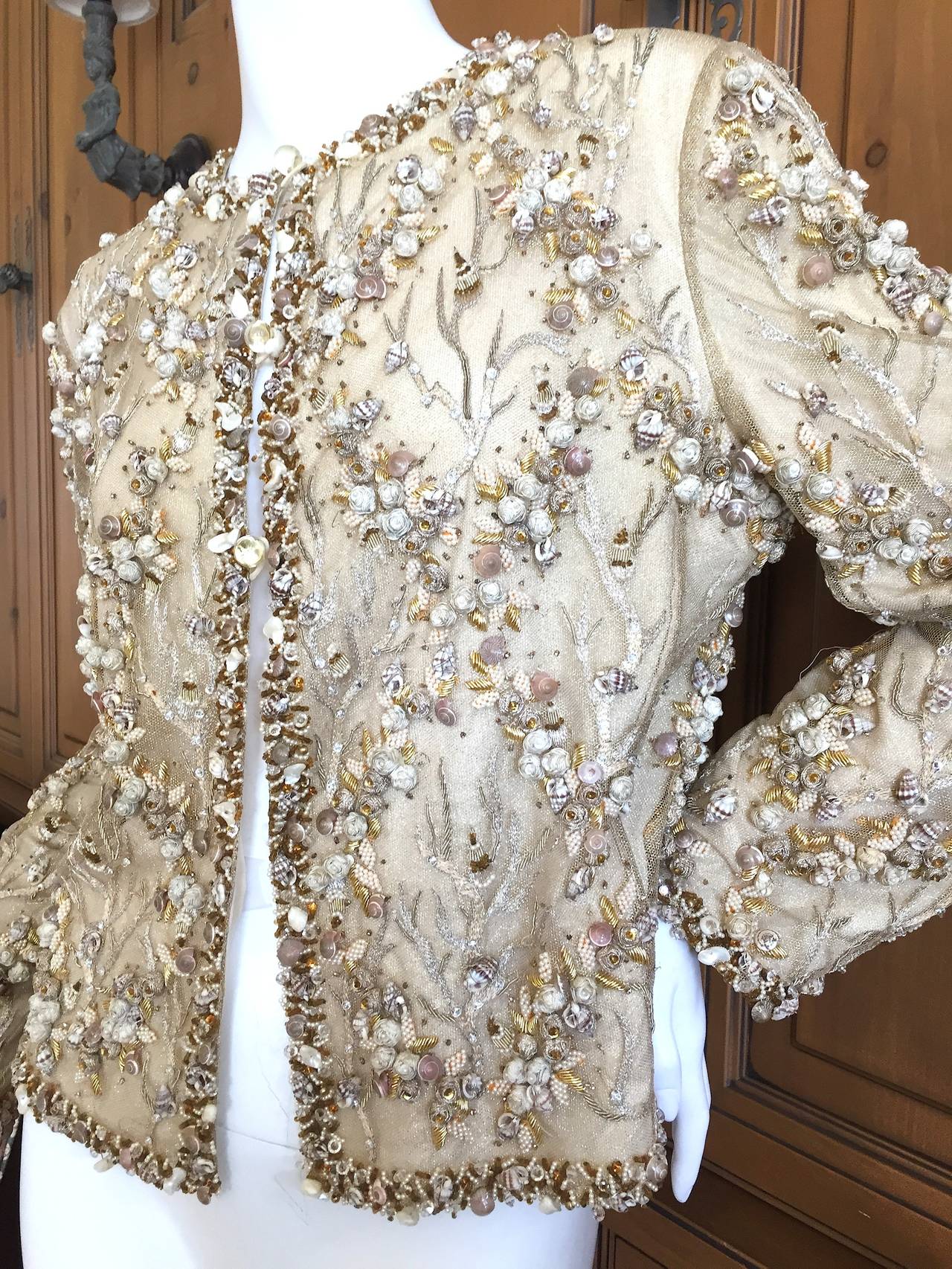 Bill Blass Richly Embellished Vintage Jacket In Excellent Condition In Cloverdale, CA