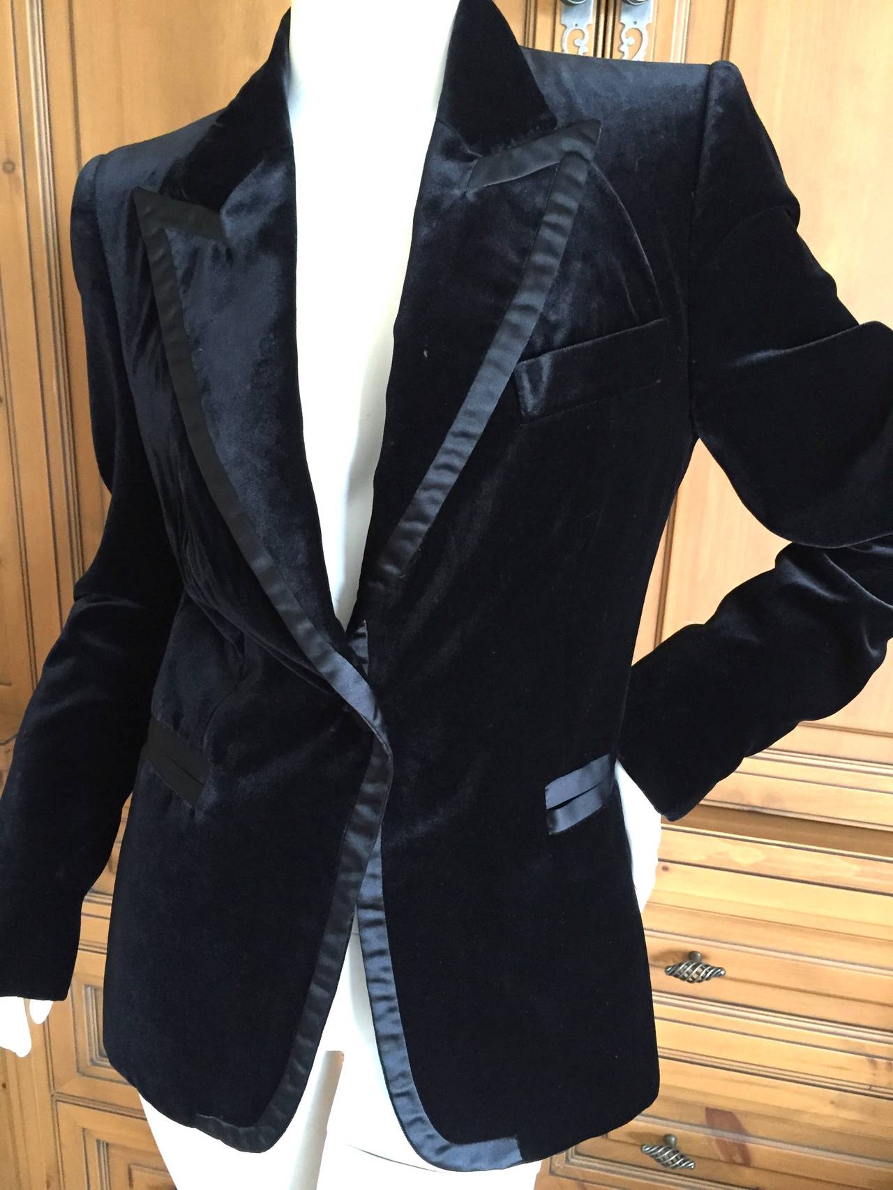Gucci by Tom Ford 1996 Black Velvet Tuxedo Jacket 1