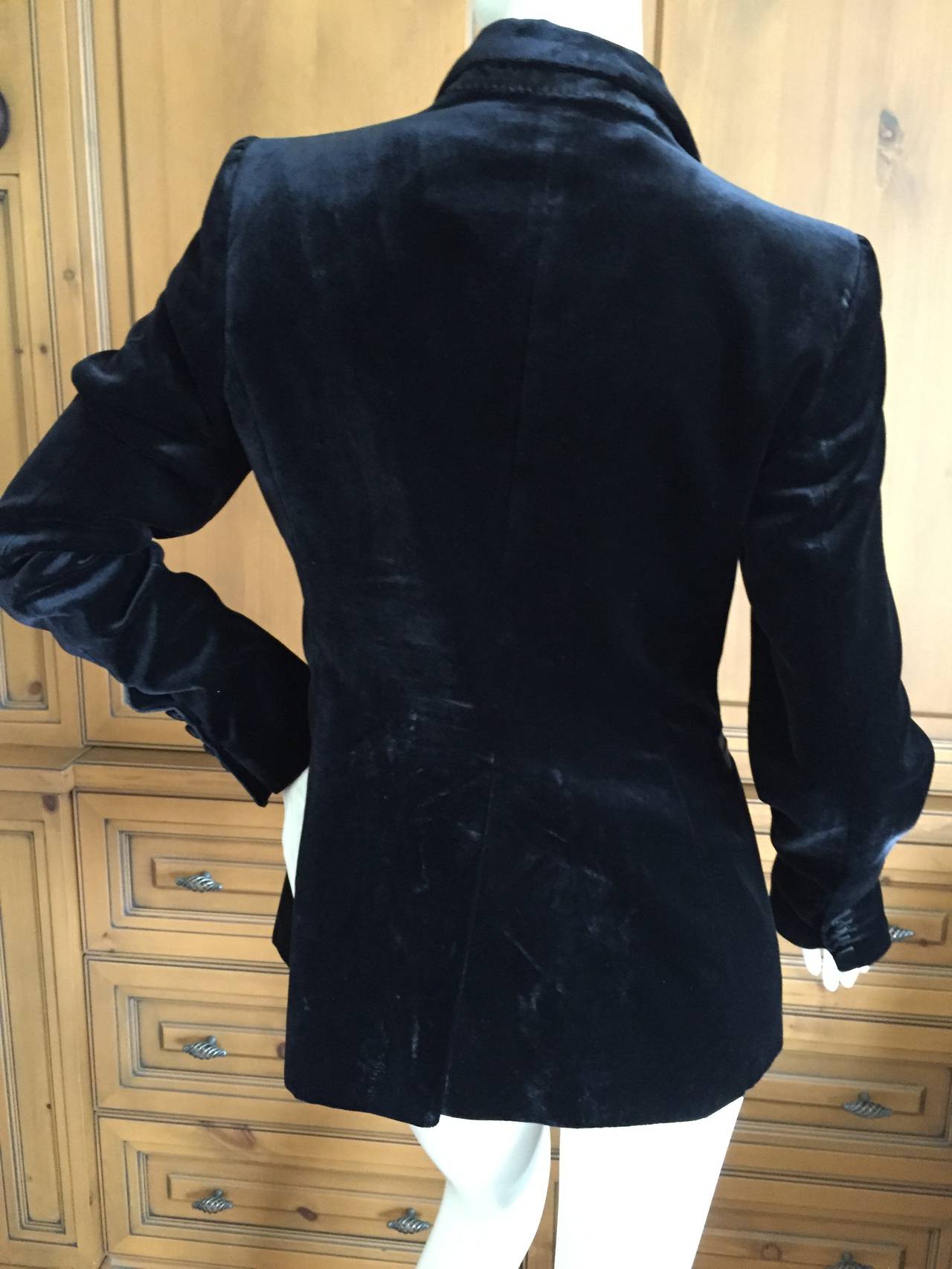 Gucci by Tom Ford 1996 Black Velvet Tuxedo Jacket 3