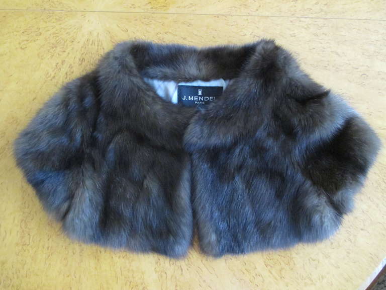 J. Mendel Russian Sable Fur Cropped Jacket In Excellent Condition In Cloverdale, CA