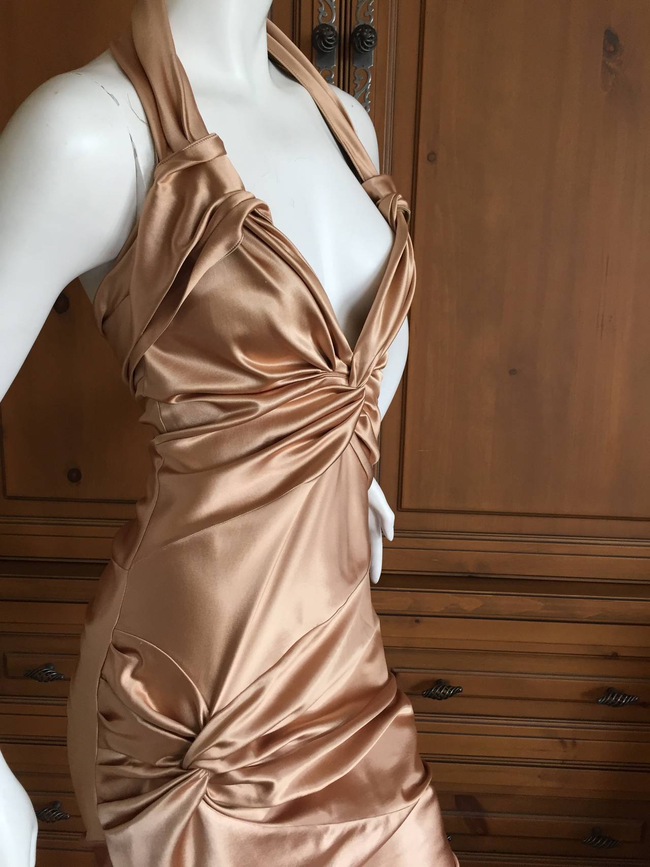 Women's Christian Dior by John Galliano Gold Cocktail Dress