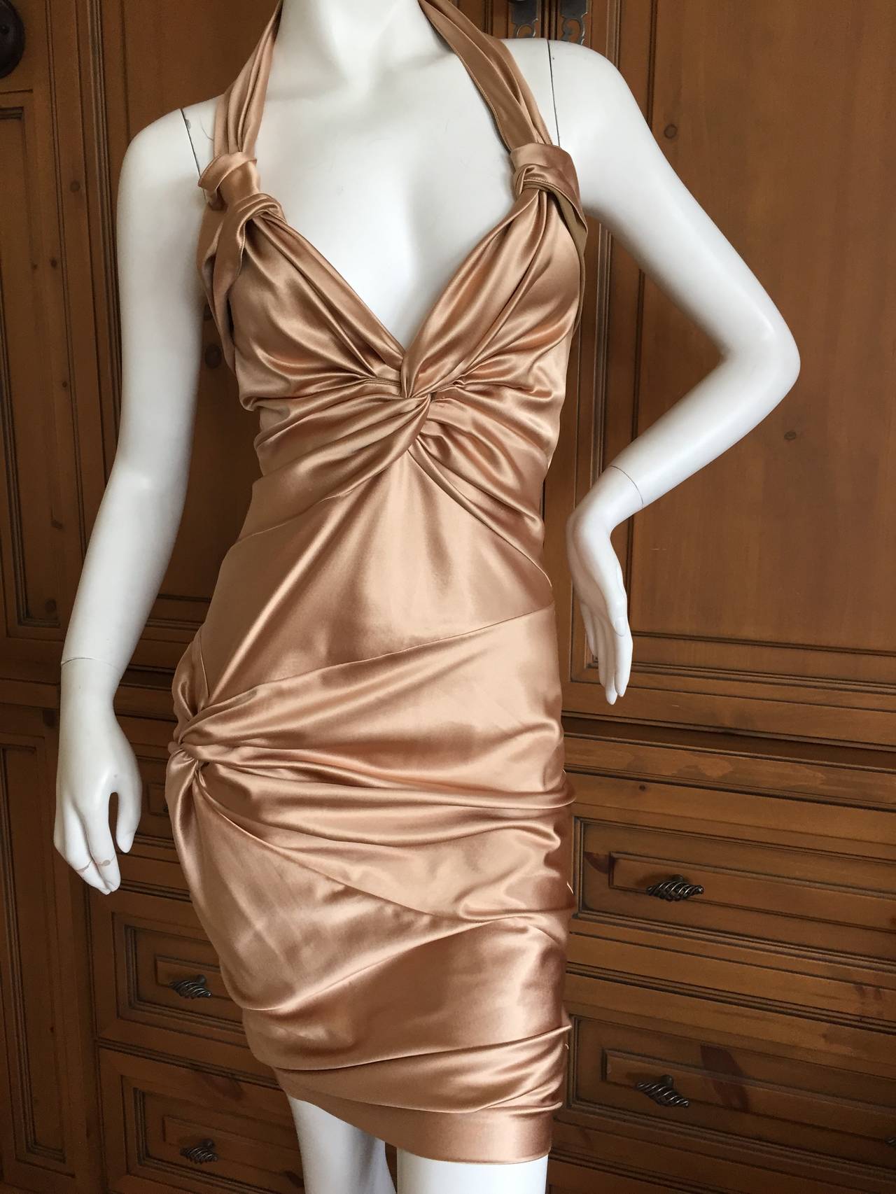Christian Dior by John Galliano Gold Cocktail Dress 3