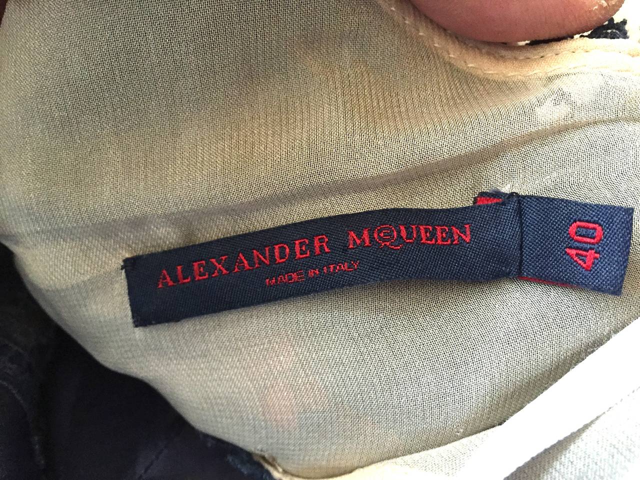 Alexander McQueen Sheer Navy Lace Dress 2004 4