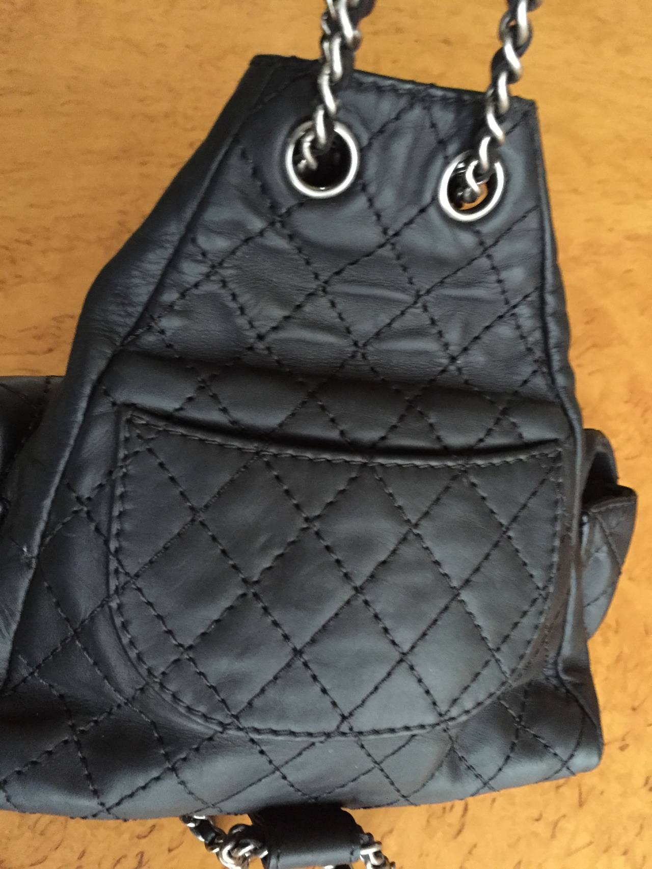 Women's or Men's Chanel Black Quilted Lambskin Mini 
