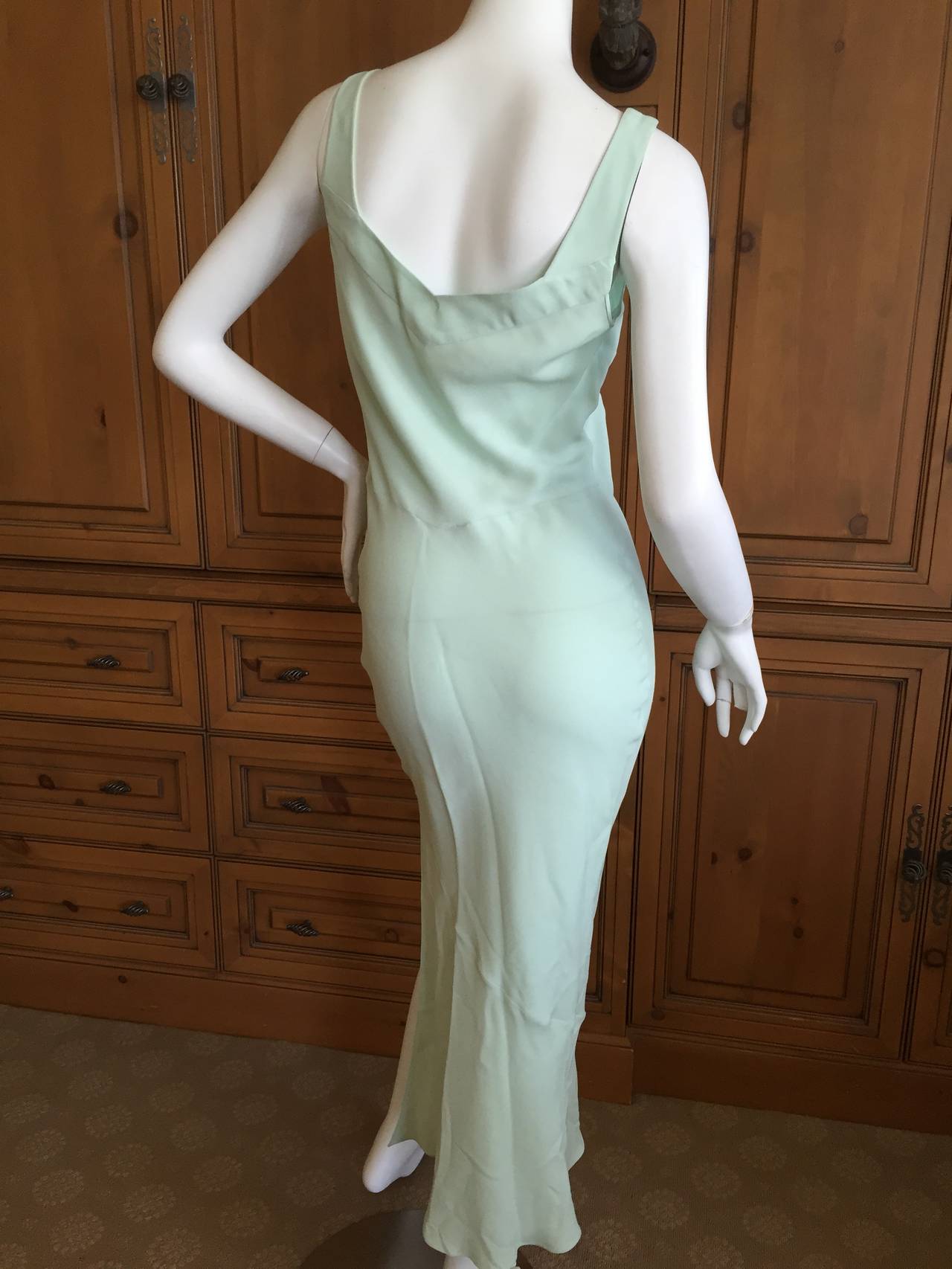 John Galliano '90's Bias Cut Sleeveless Dress with Shawl In Excellent Condition For Sale In Cloverdale, CA