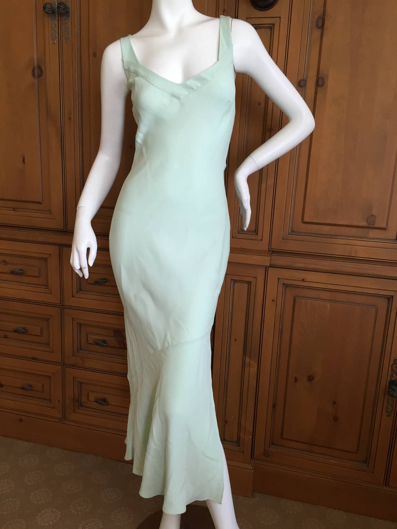 John Galliano '90's Bias Cut Sleeveless Dress with Shawl For Sale 1