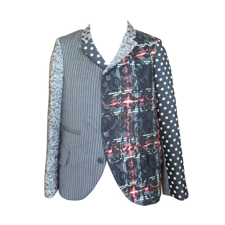 Comme des Garcons Homme Plus Tartan, Tweed and Polka Dot Jacket