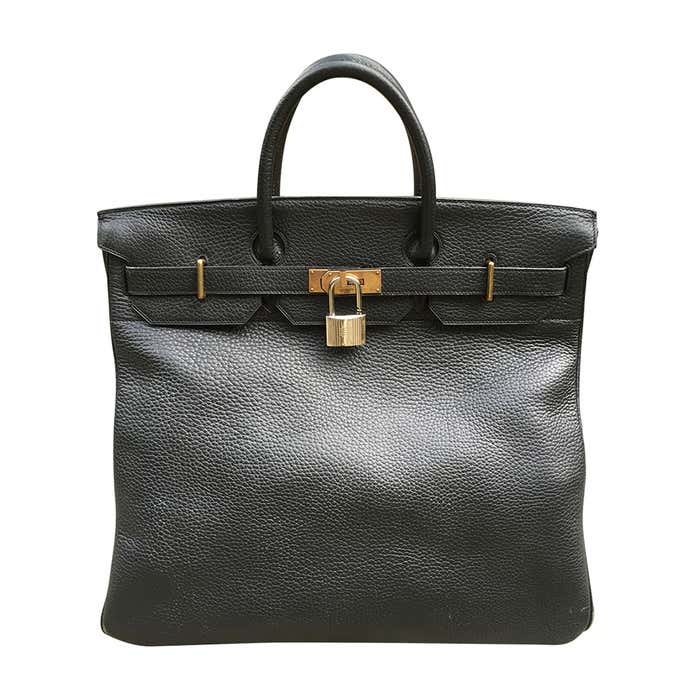 Hermes Birkin 40 HAC Black Buffalo Leather Travel Bag at 1stDibs ...